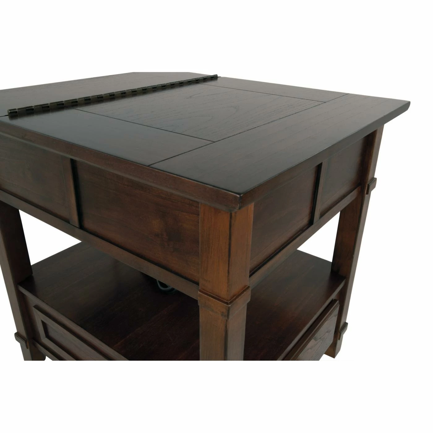 Budget ✔️ Rectangle End Tables & Side Tables Signature Design By Ashley Gately Brown Rectangular End Table ❤️ - Image 4