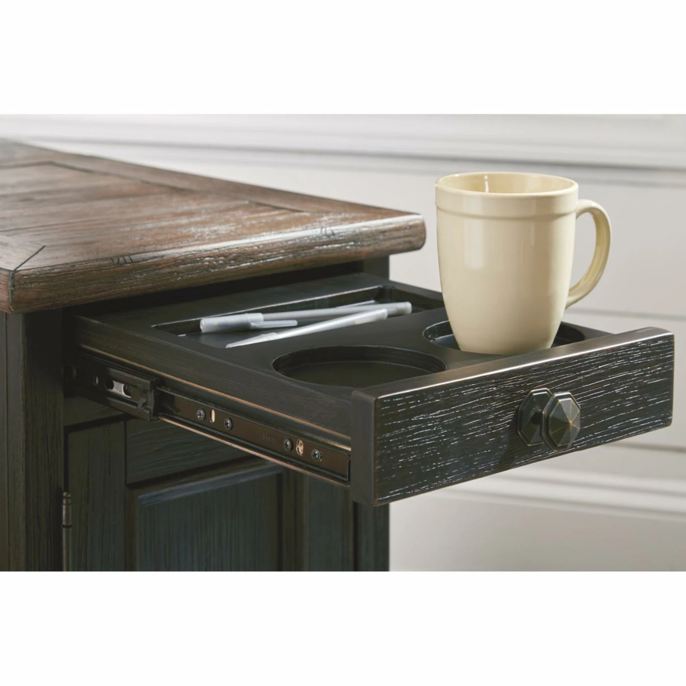 Wholesale ✨ Rectangle End Tables & Side Tables Signature Design By Ashley Tyler Creek Chair Side End Table With Pull Out Tray 🔥 - Image 4