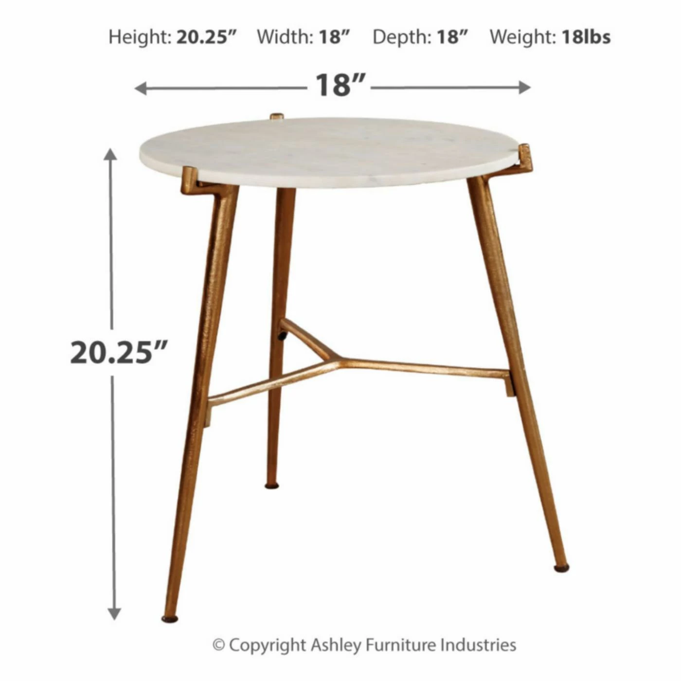 Brand new ✔️ Round End Tables & Side Tables Signature Design By Ashley Chadton Accent Table 🎉 - Image 4