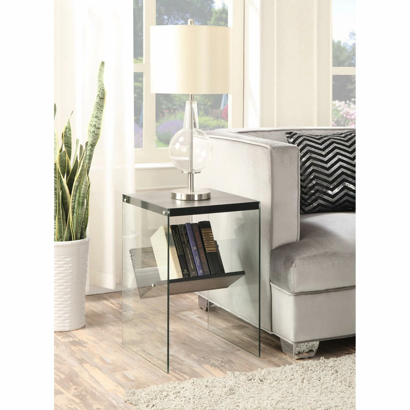 Cheap β Rectangle End Tables & Side Tables Convenience Concepts Soho Glass Sided End Table π - Image 4