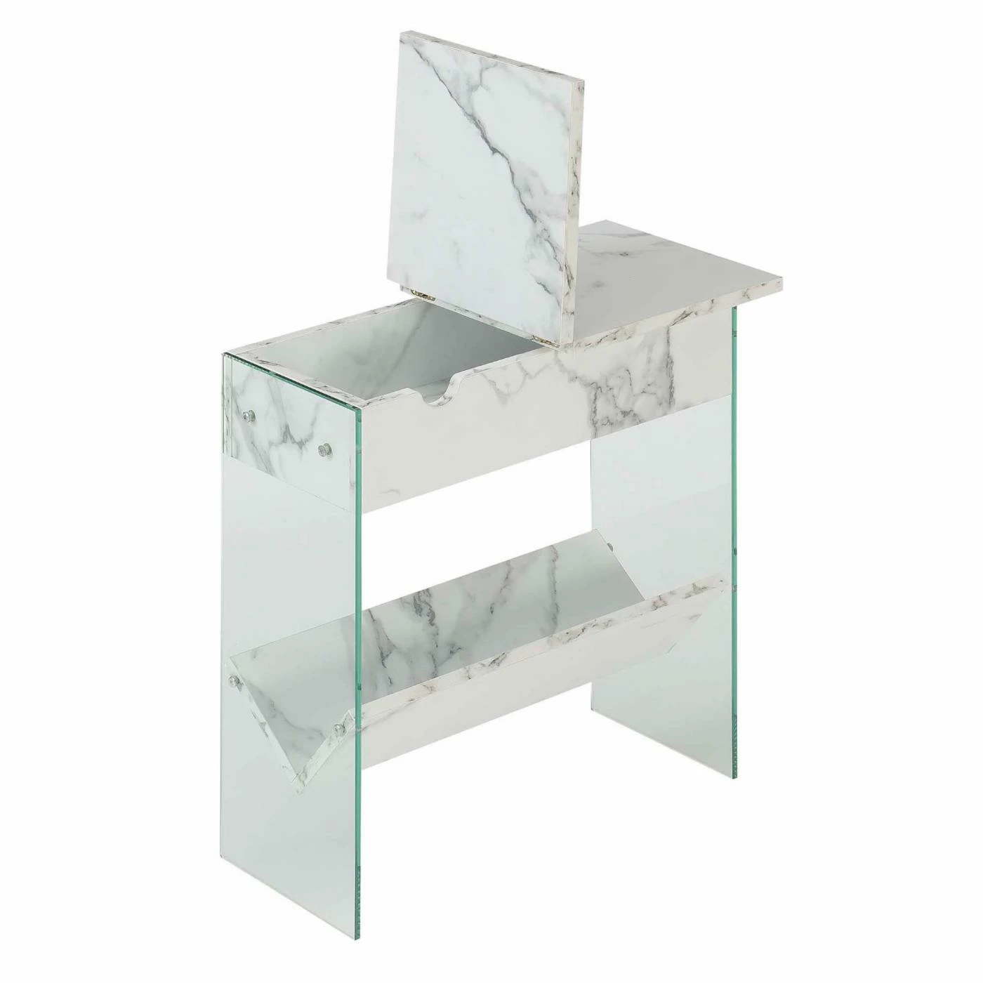 Buy โจ Rectangle End Tables & Side Tables Convenience Concepts SoHo Flip Top End Table With Charging Station ๐งจ - Image 4