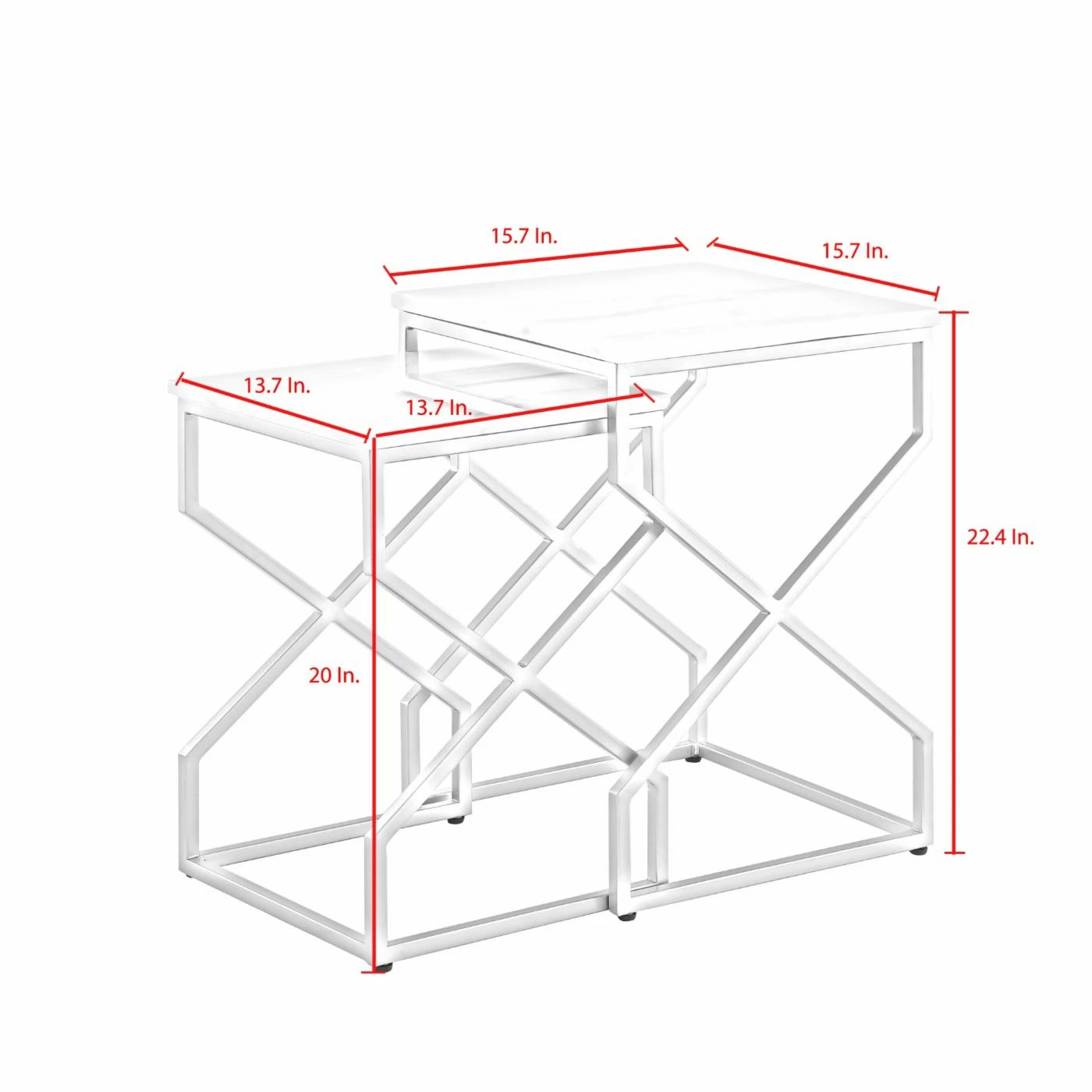 Best reviews of 👏 Square End Tables & Side Tables Inspired Home Raquel End Table - Set Of 2 ❤️ - Image 4
