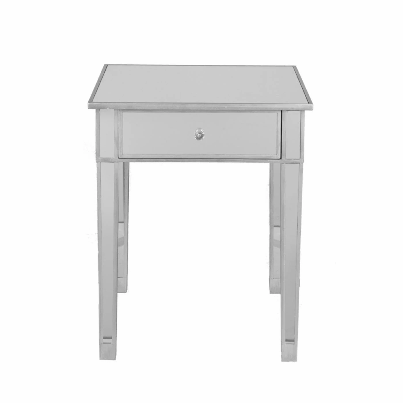 Hot Sale β€οΈ Square End Tables & Side Tables Southern Enterprises Bardot Mirrored Accent Table π€© - Image 4