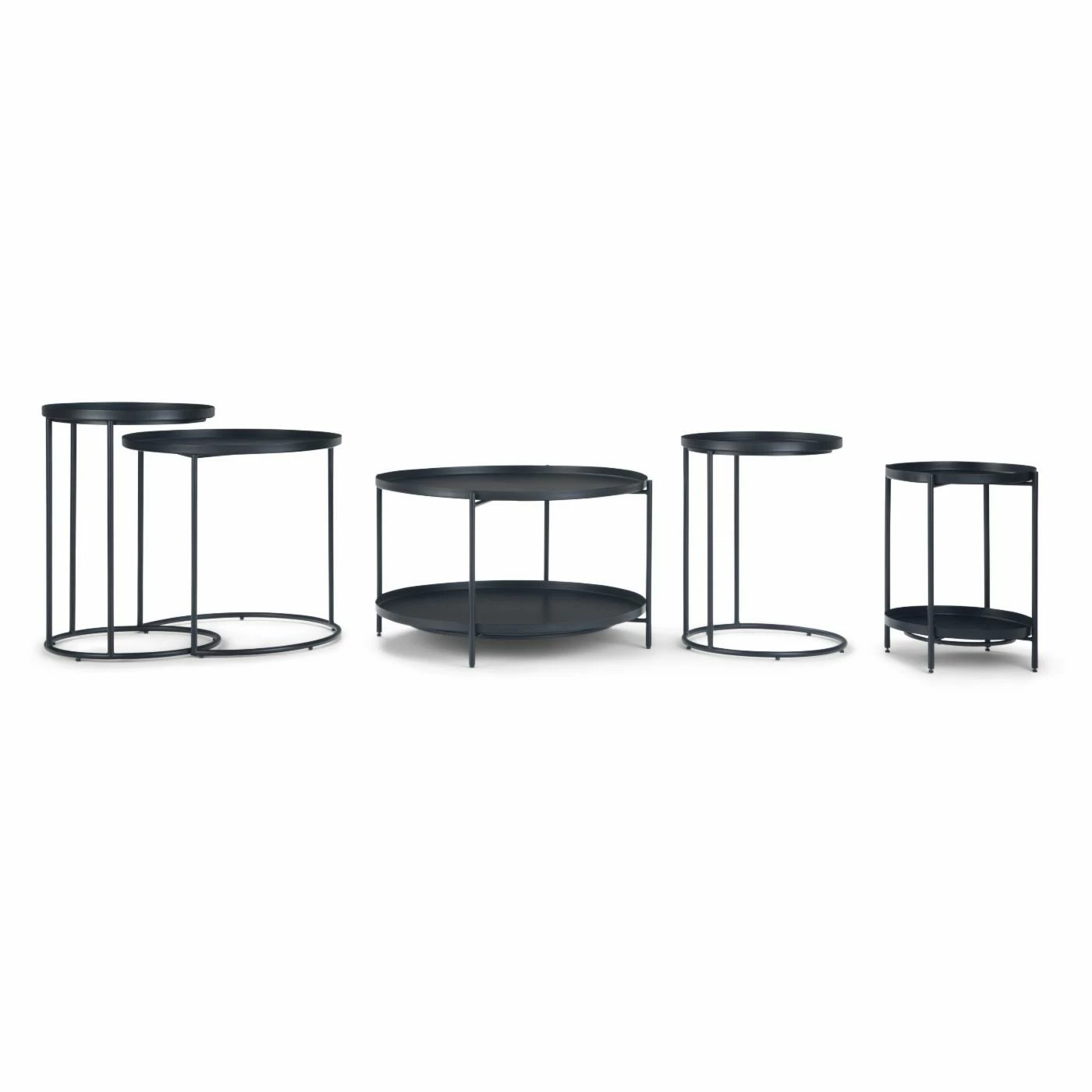 Budget π Round End Tables & Side Tables HN Home Speer Mid-Century Modern Metal Side Table π₯ - Image 3