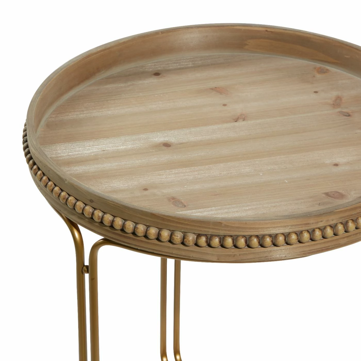 Best Sale π Round End Tables & Side Tables DecMode Wood Contemporary Accent Table - Set Of 2 β - Image 4