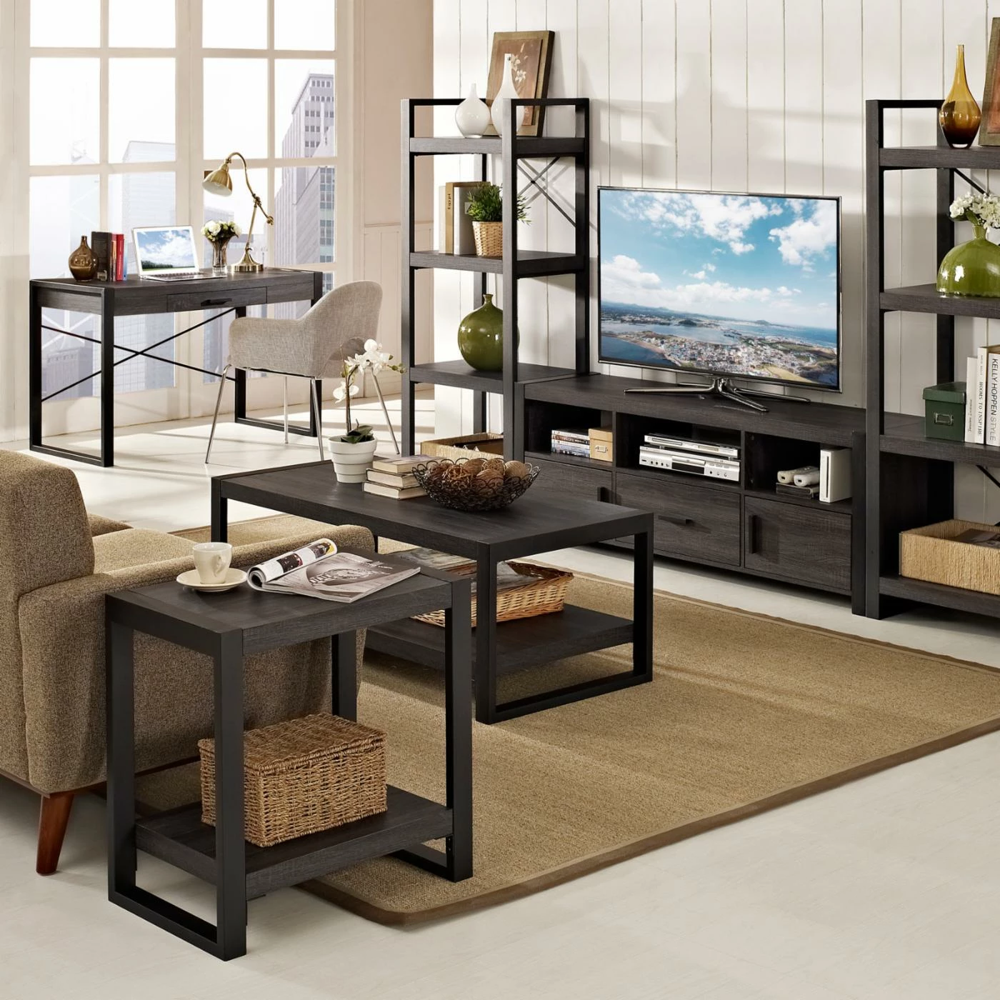 Discount 🔔 Square End Tables & Side Tables Walker Edison Angelo:HOME Side Table 💯 - Image 4