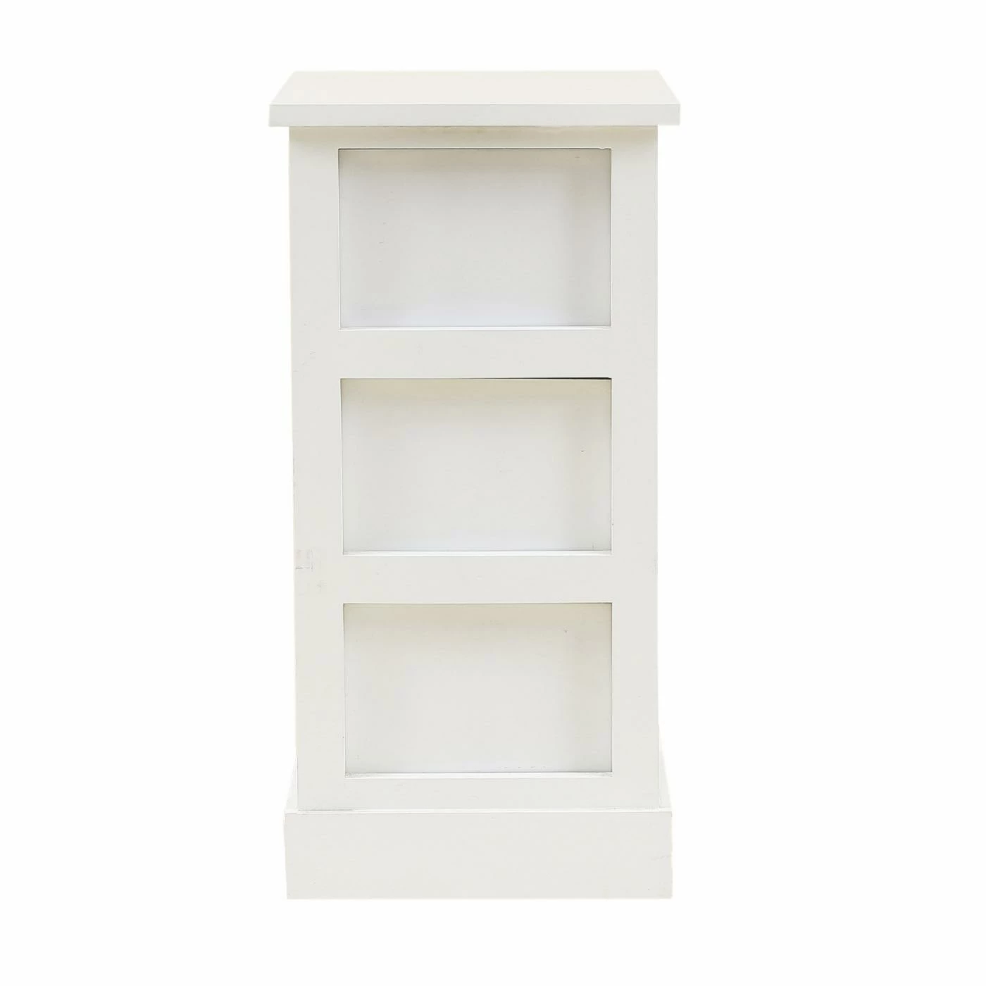 Best deal π Rectangle End Tables & Side Tables LuxenHome White Beadboard Wood 4-Drawer End Table π - Image 4