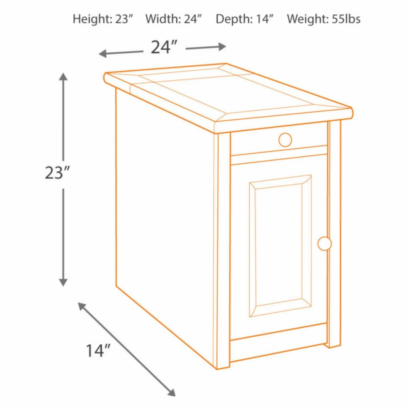 Wholesale ✨ Rectangle End Tables & Side Tables Signature Design By Ashley Tyler Creek Chair Side End Table With Pull Out Tray 🔥 - Image 6