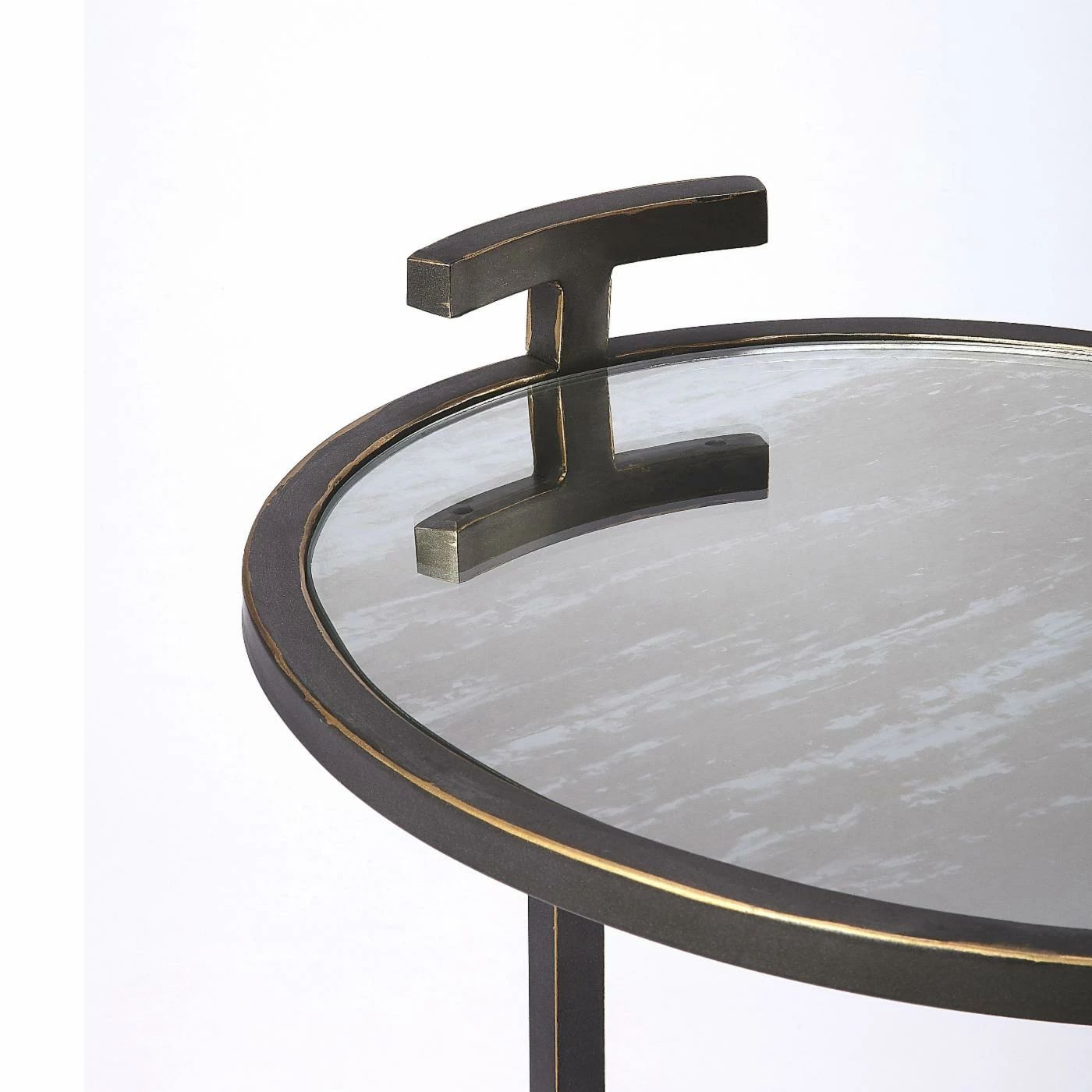 Promo π Oval End Tables & Side Tables Butler Specialty Ciro Metal And Mirror Side Table π - Image 6