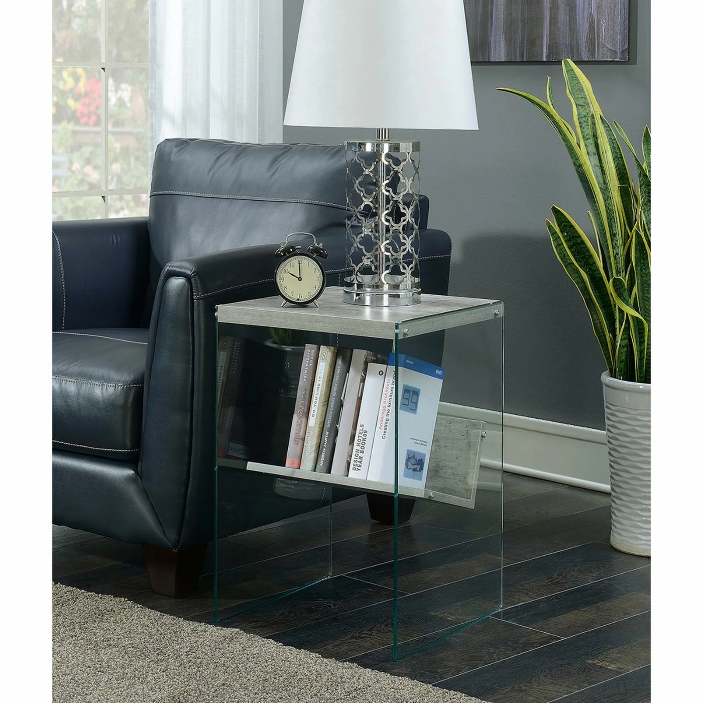 Cheap β Rectangle End Tables & Side Tables Convenience Concepts Soho Glass Sided End Table π - Image 6