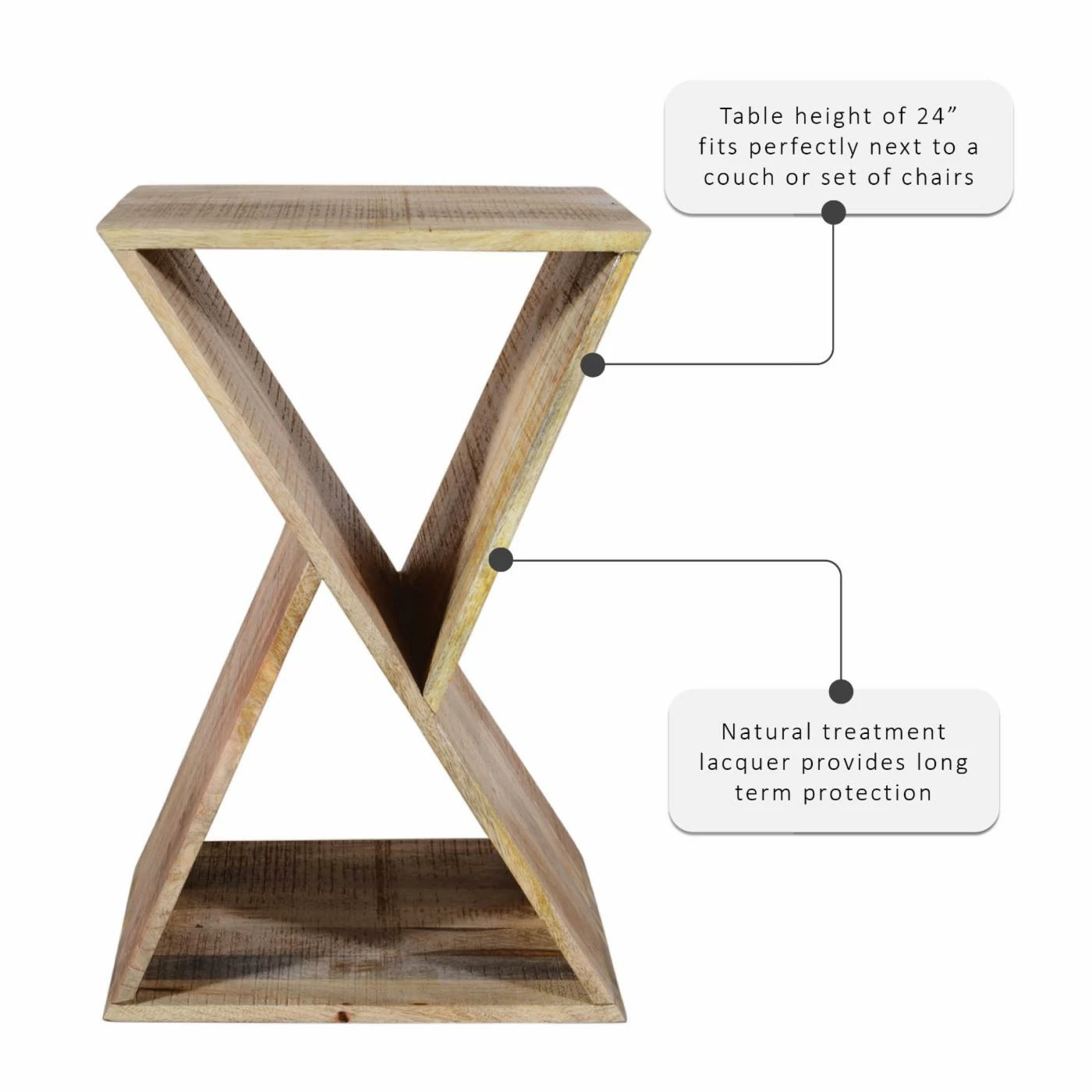 Discount β Triangle End Tables & Side Tables Powell Trevor Triangle Side Table - Natural π₯ - Image 6