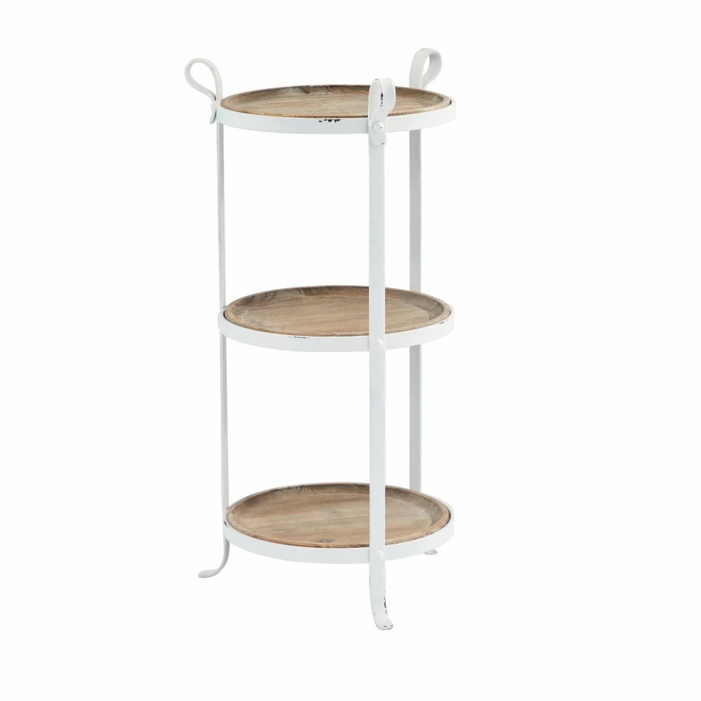 Hot Sale ✨ Round End Tables & Side Tables DecMode Farmhouse Tiered Accent Table 🎁 - Image 6