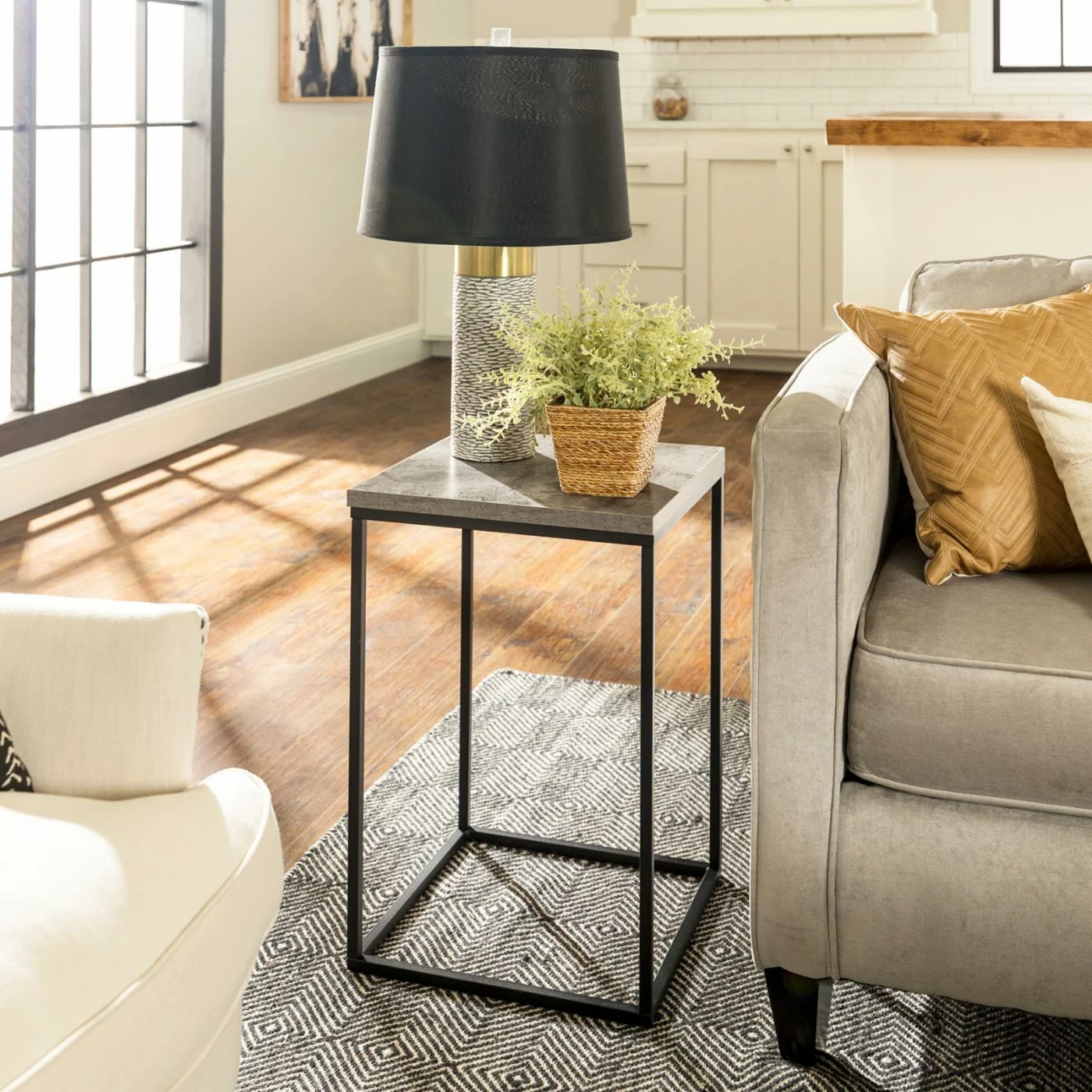 Outlet 🥰 Square End Tables & Side Tables Manor Park Modern Bohemian Urban Industrial End Table ✔️ - Image 6