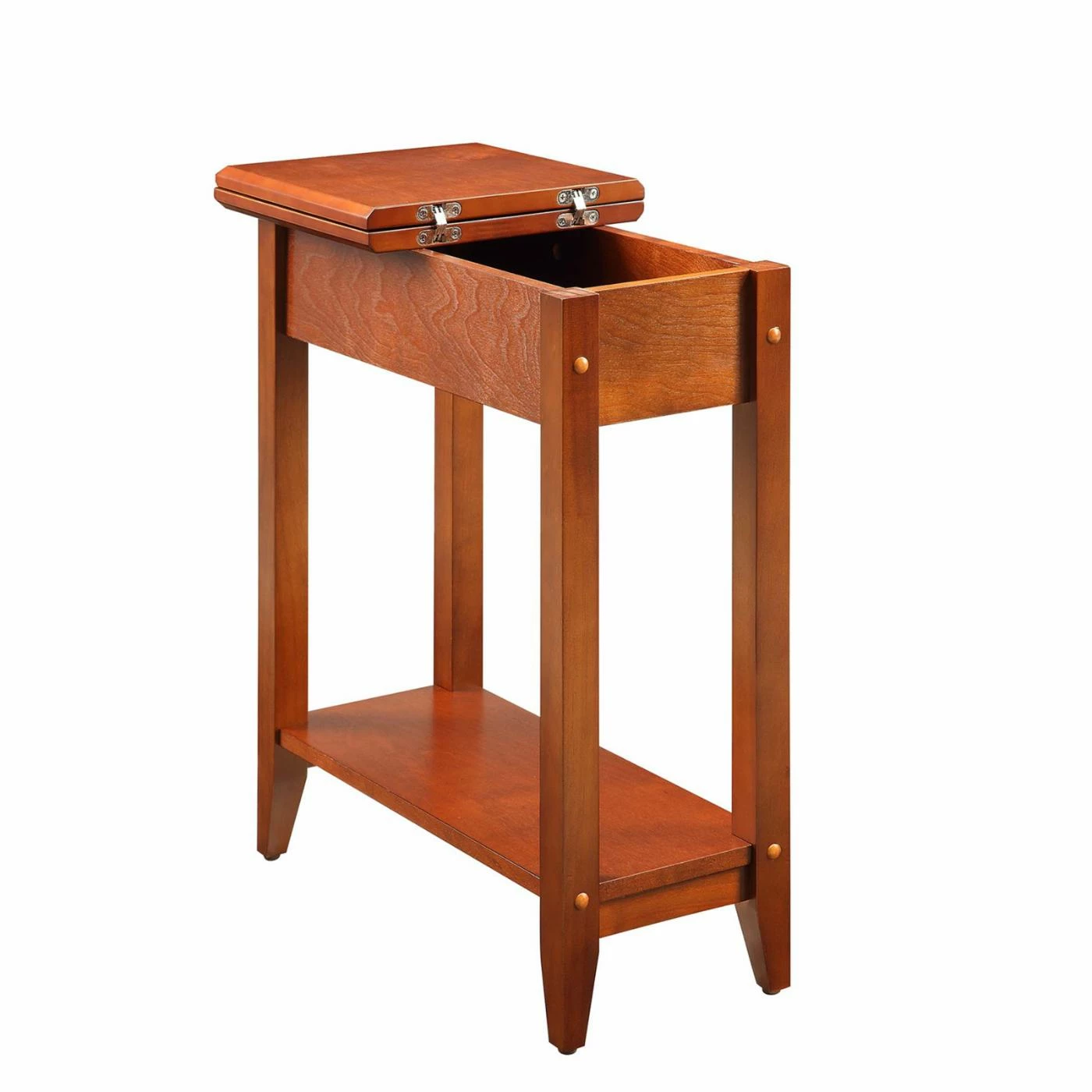 Outlet โญ Rectangle End Tables & Side Tables Convenience Concepts American Heritage Rectangle Wood End Table With Flip Top And Shelf ๐ - Image 7