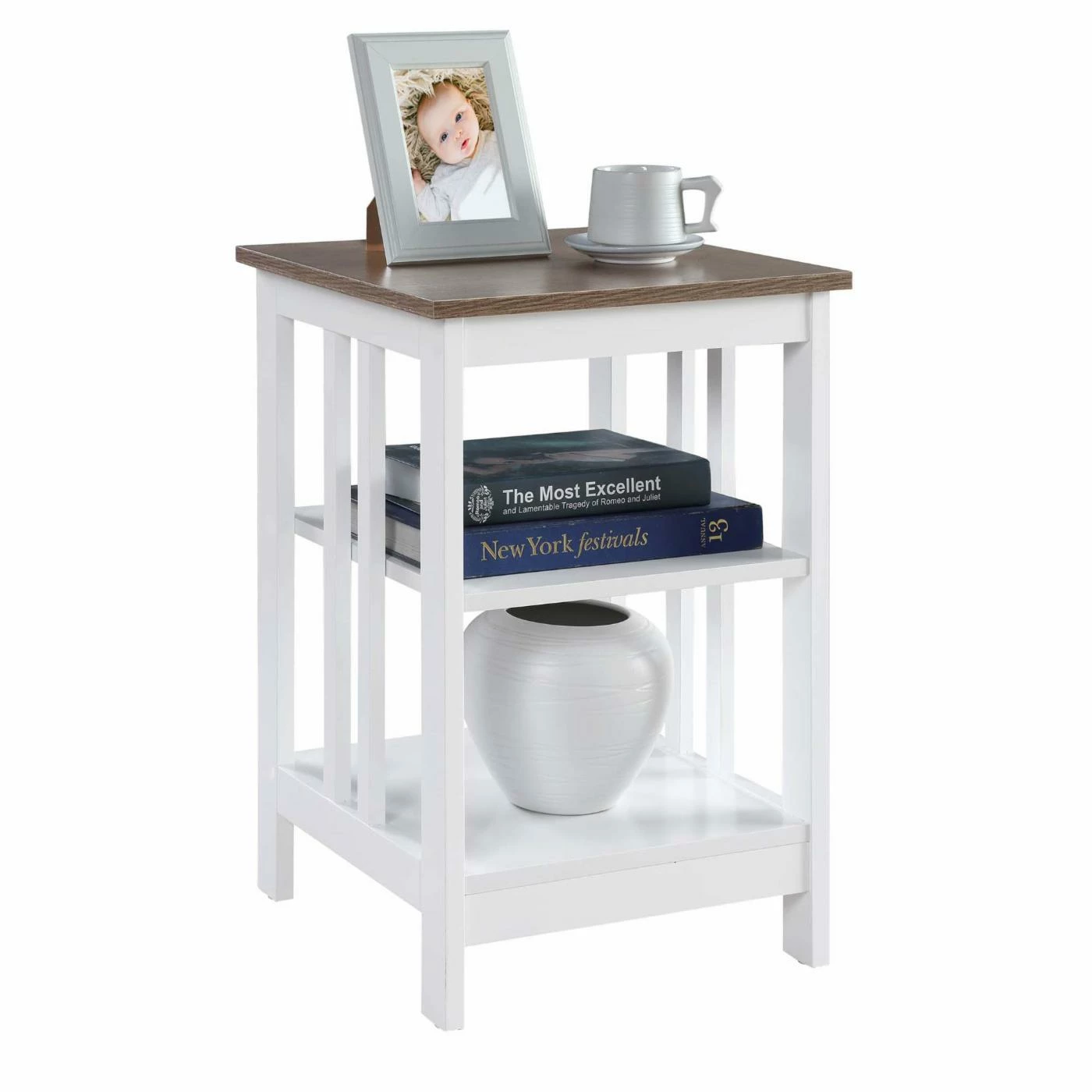 Best deal 🎉 Square End Tables & Side Tables Convenience Concepts Mission End Table 😉 - Image 7