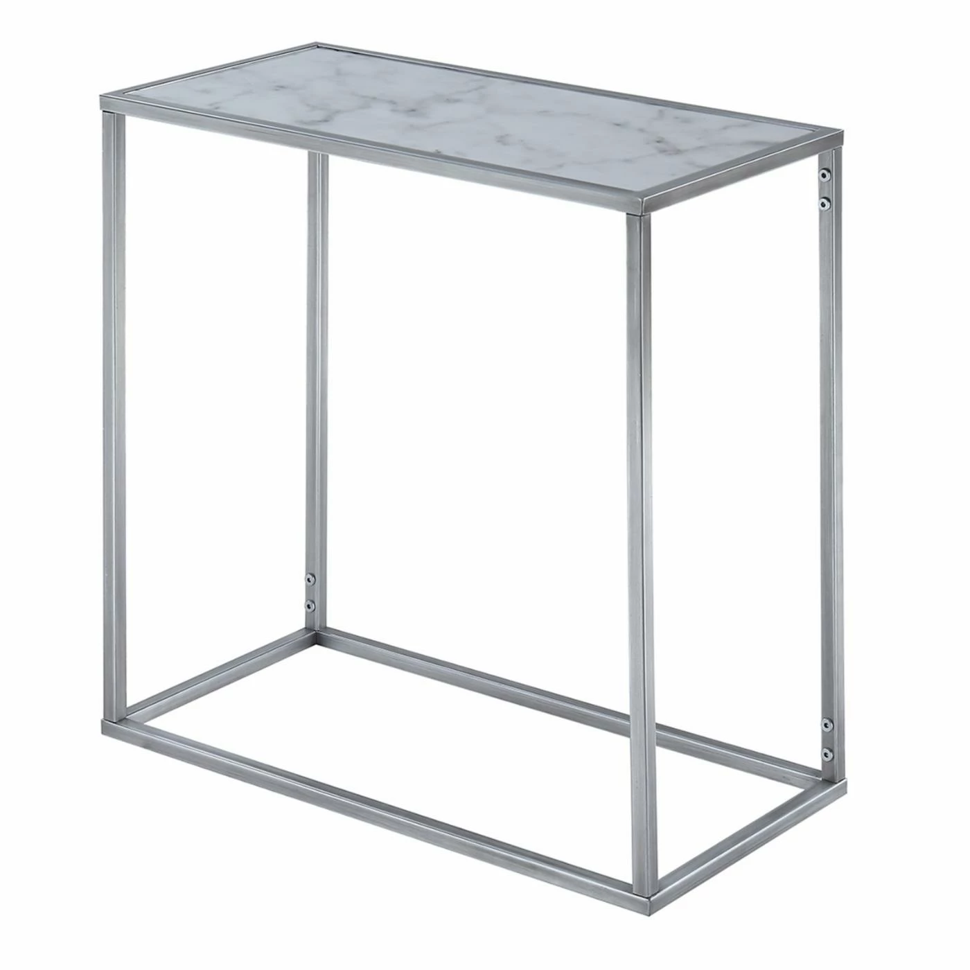 Brand new π Rectangle End Tables & Side Tables Convenience Concepts Gold Coast Faux Marble Top End Table π - Image 7