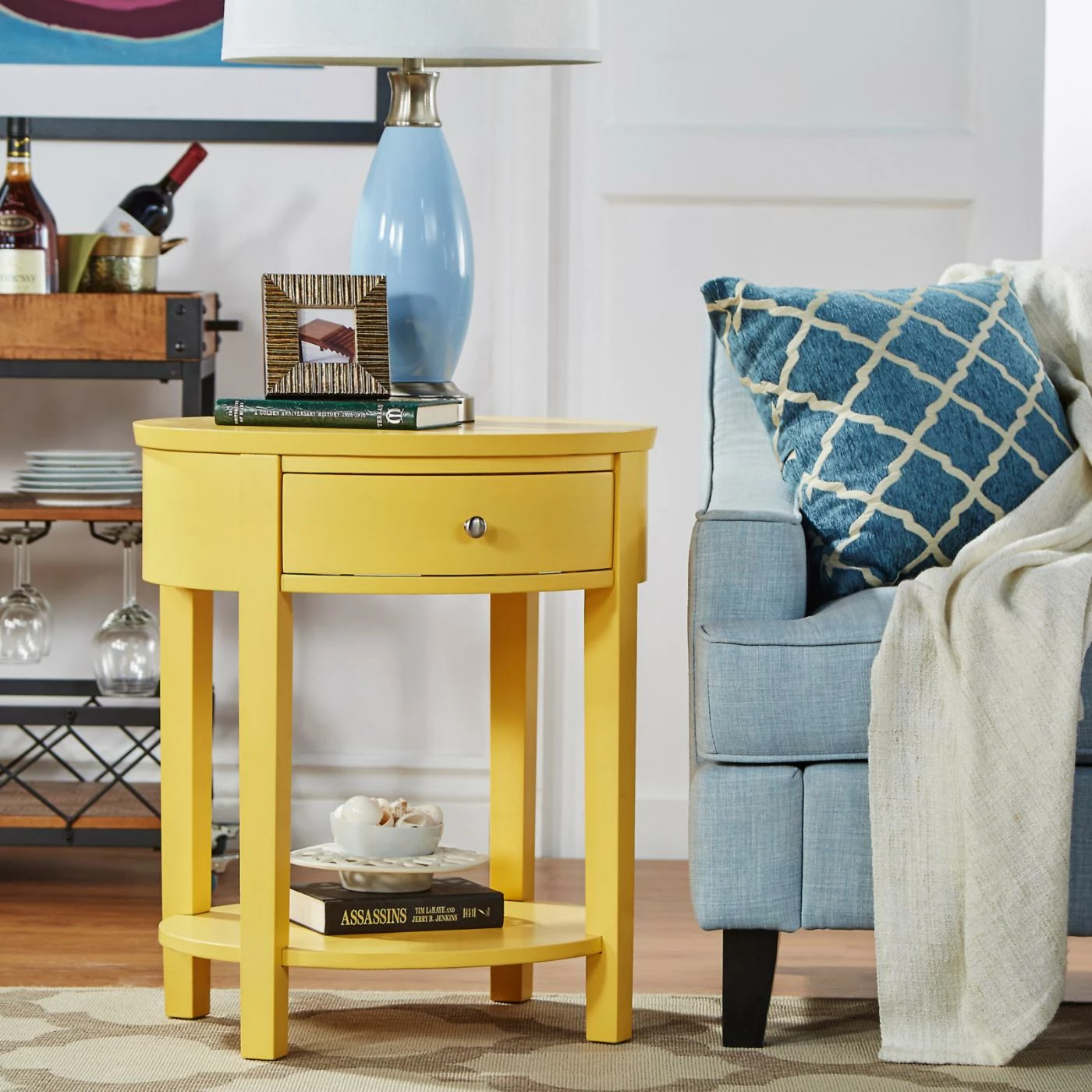 Best Sale π Oval End Tables & Side Tables Weston Home Oval Single Drawer Accent Table π€© - Image 7