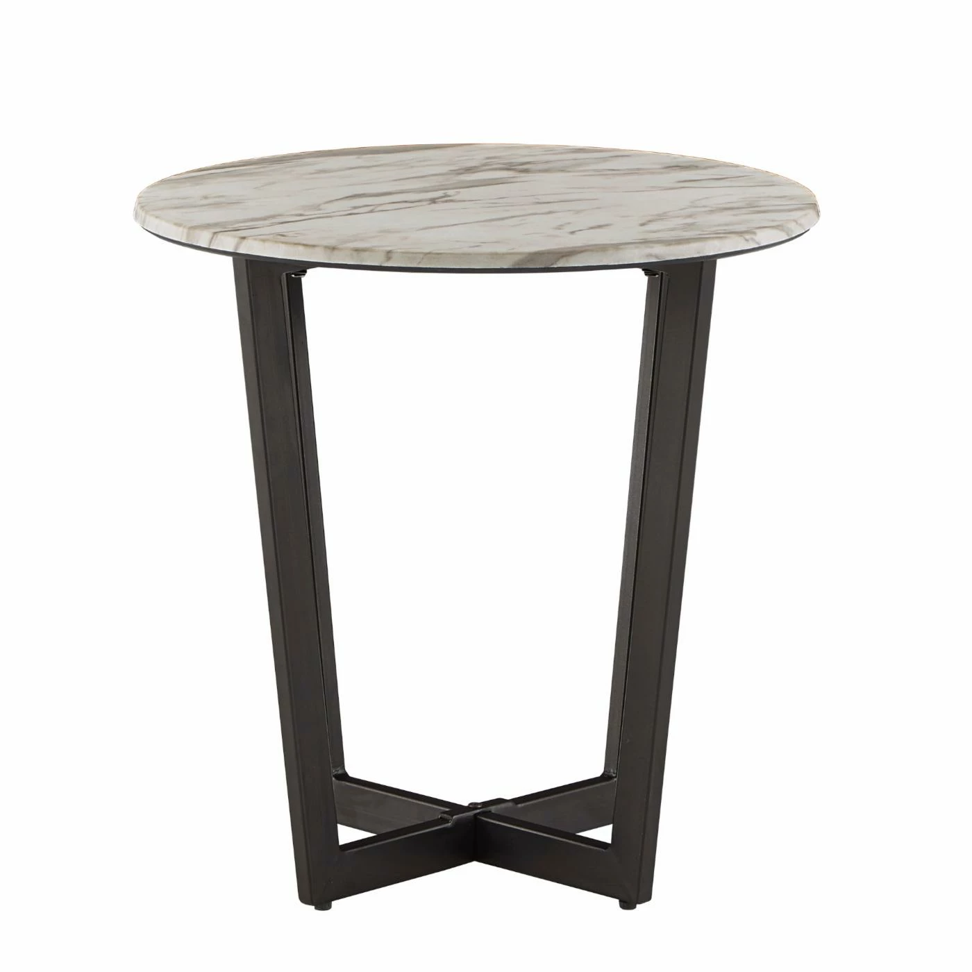 Best Sale π₯ Round End Tables & Side Tables Weston Home Galvin Round Faux Marble End Table π - Image 7