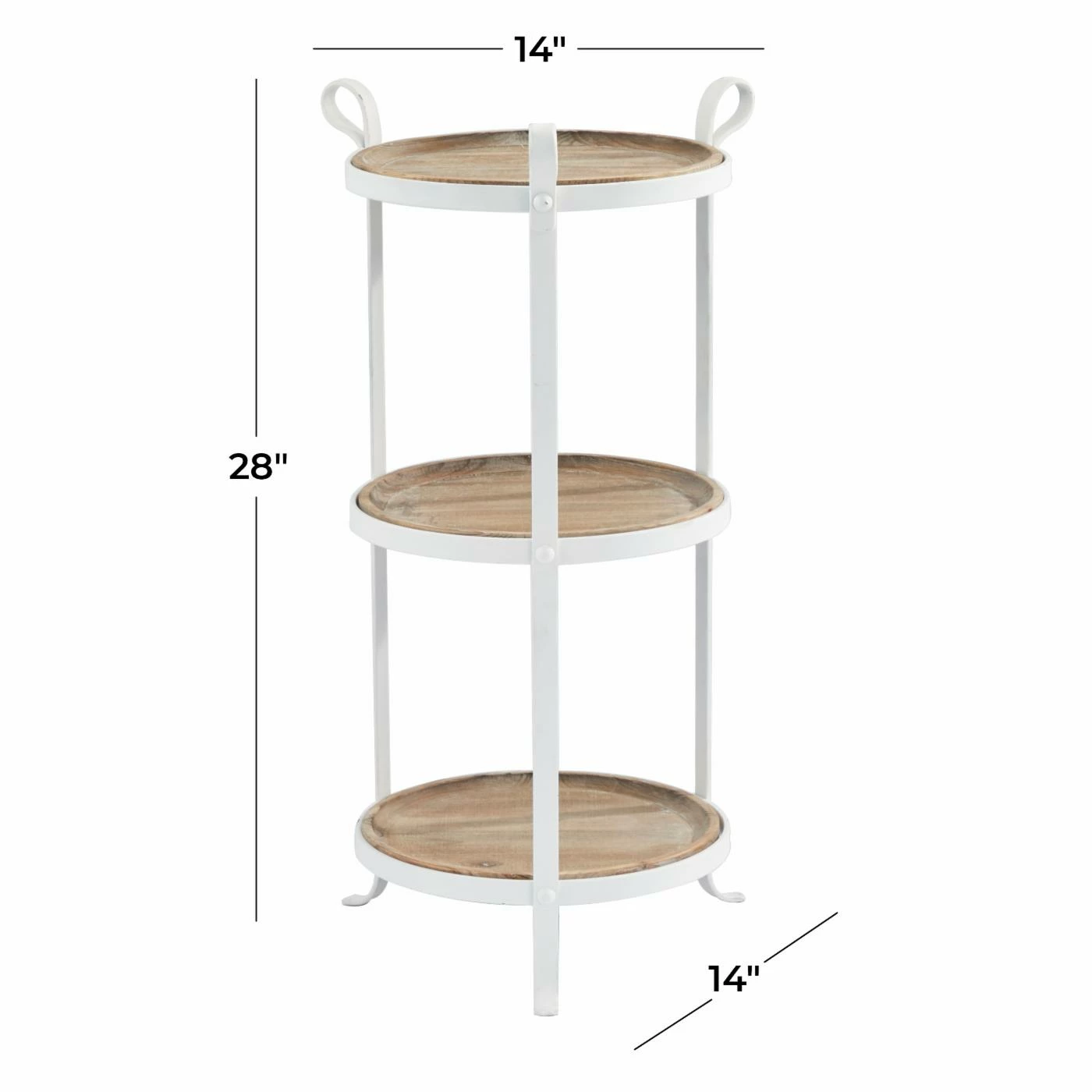 Hot Sale ✨ Round End Tables & Side Tables DecMode Farmhouse Tiered Accent Table 🎁 - Image 7