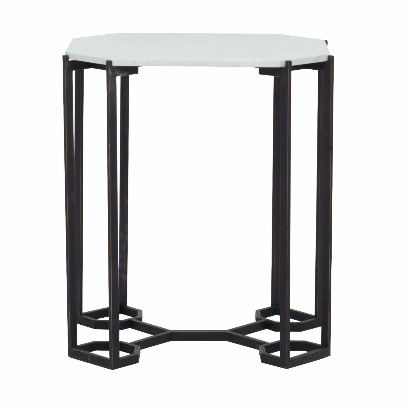 New ✨ Rectangle End Tables & Side Tables DecMode Contemporary Octagon Marble Stone White Tabletop Accent Table ⌛ - Image 7