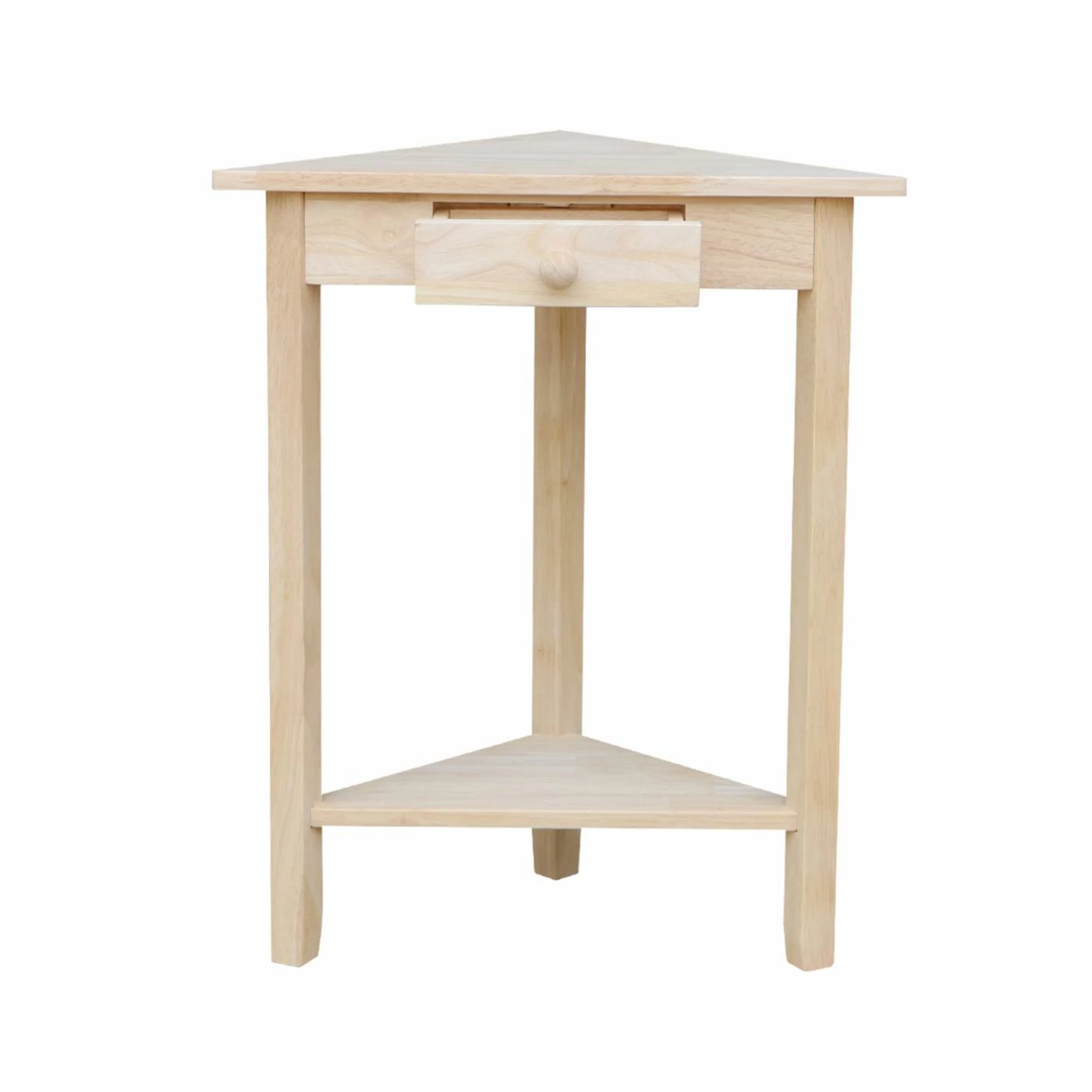 Best reviews of ⌛ Triangle End Tables & Side Tables International Concepts Corner Accent Table - Unfinished 😍 - Image 6