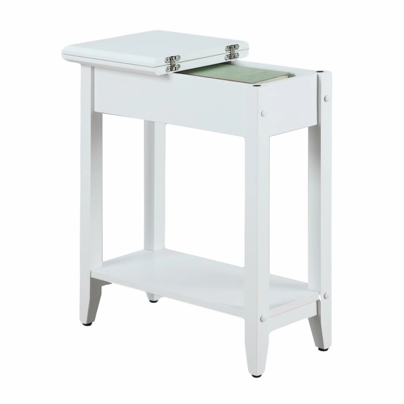 Outlet โญ Rectangle End Tables & Side Tables Convenience Concepts American Heritage Rectangle Wood End Table With Flip Top And Shelf ๐ - Image 8