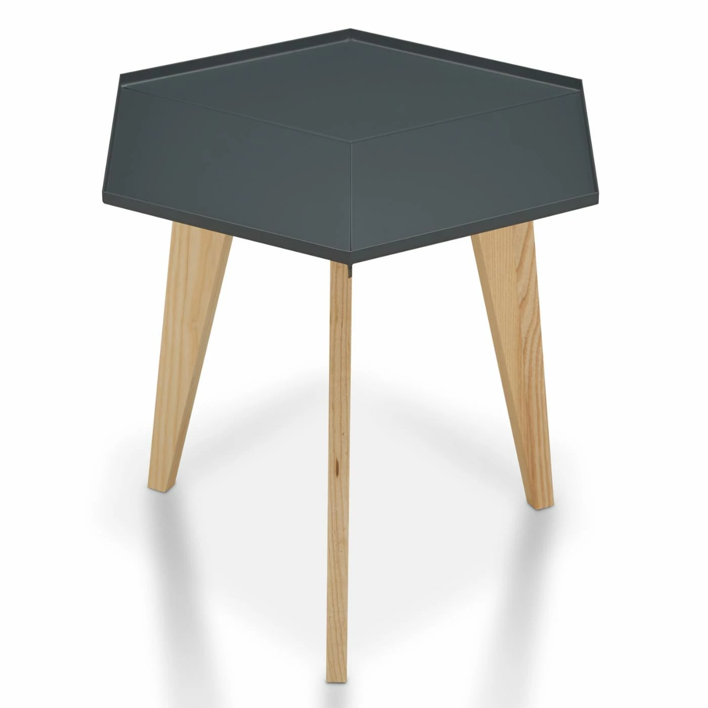 Flash Sale π€© Other Shapes - End Tables & Side Tables HN Home Soleri Mid-Century Modern Hexagon End Table 𧨠- Image 8