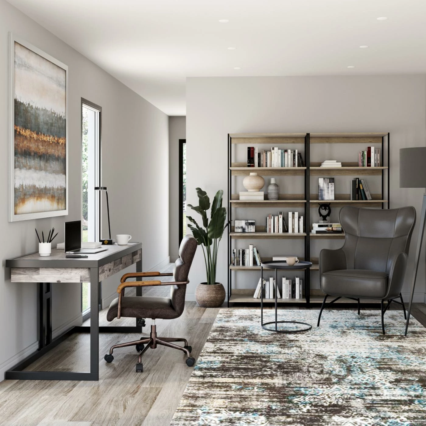 Budget π Round End Tables & Side Tables HN Home Speer Mid-Century Modern Metal Side Table π₯ - Image 7