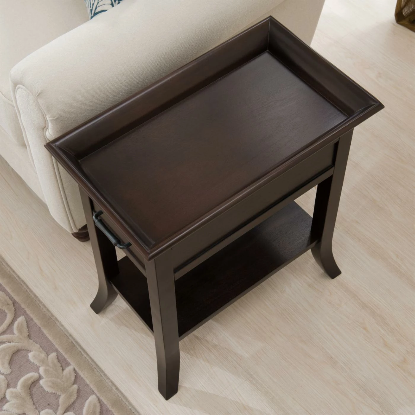 Best reviews of 𧨠Rectangle End Tables & Side Tables Leick Home Tray Edge End Table π - Image 7