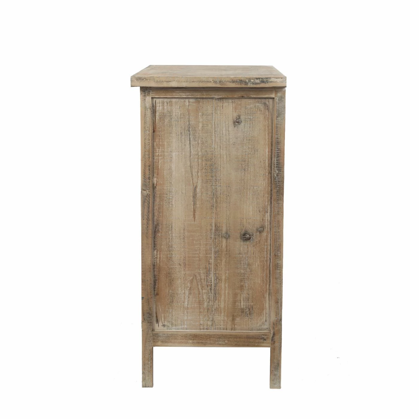 Promo π Rectangle End Tables & Side Tables LuxenHome Natural Wood White Floral 3-Drawer End Table β - Image 9