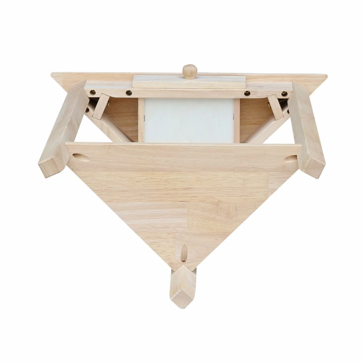 Best reviews of ⌛ Triangle End Tables & Side Tables International Concepts Corner Accent Table - Unfinished 😍 - Image 8