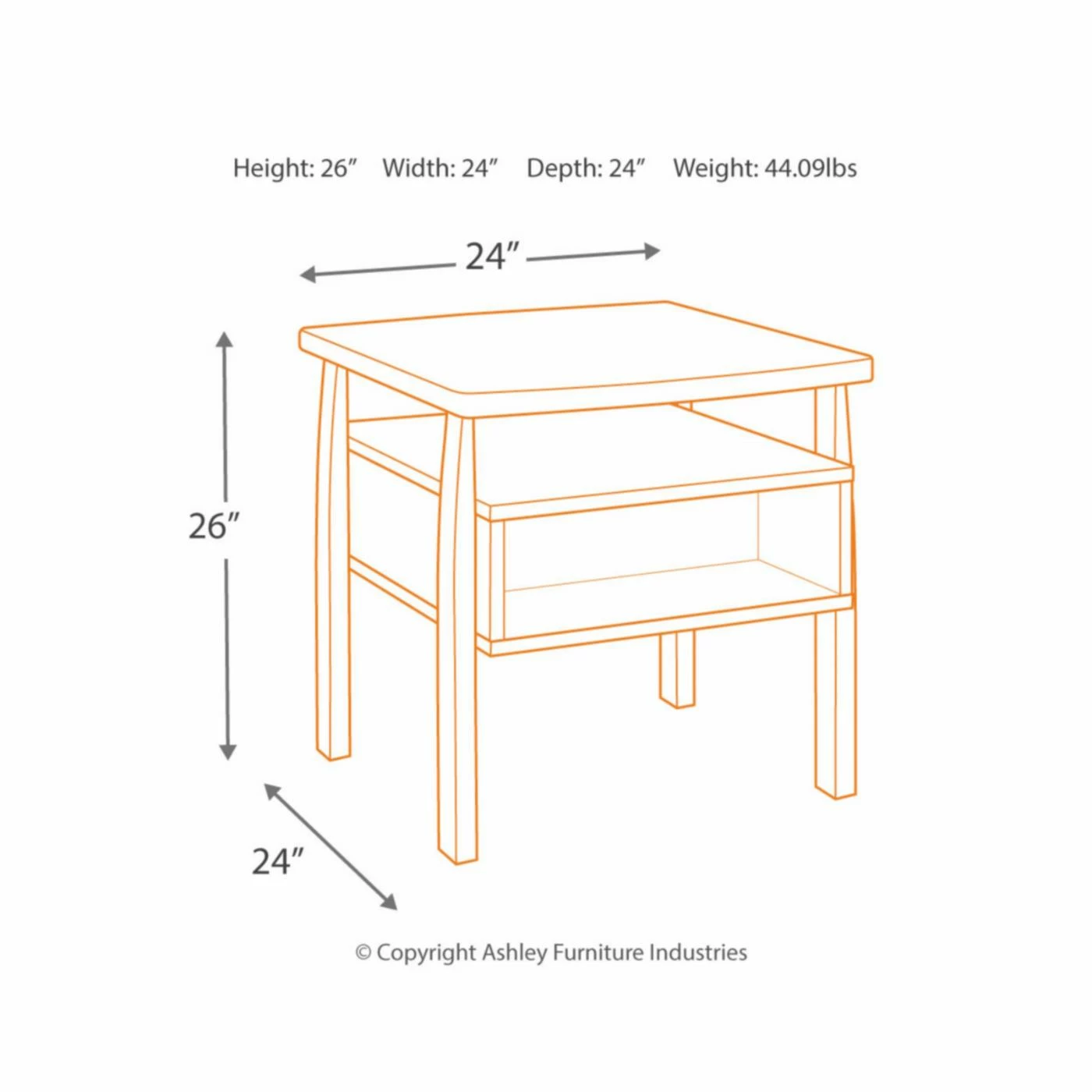 New 🛒 Rectangle End Tables & Side Tables Signature Design By Ashley Vailbry End Table ❤️ - Image 5