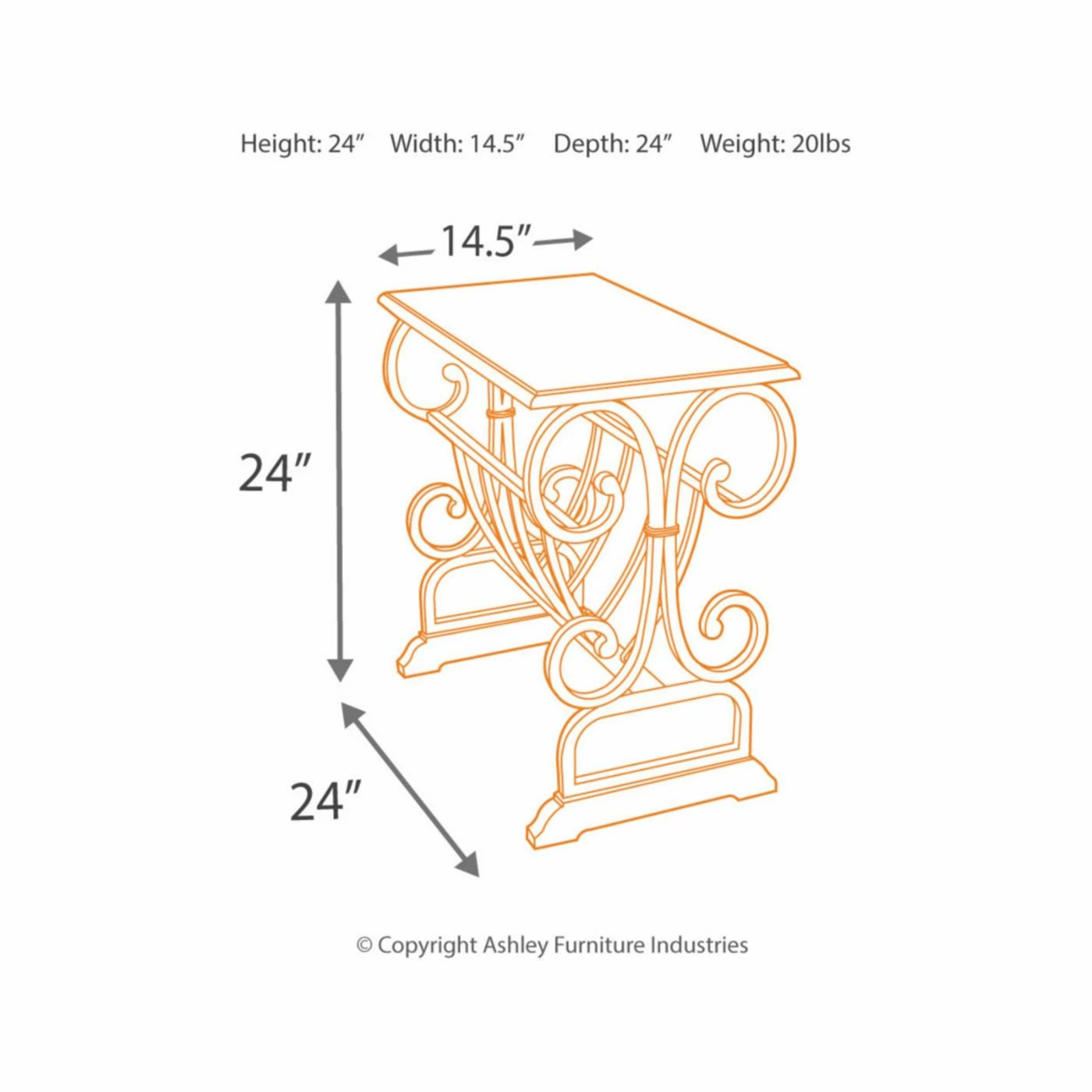Outlet 😀 Rectangle End Tables & Side Tables Signature Design By Ashley Braunsen End Table 🔔 - Image 7