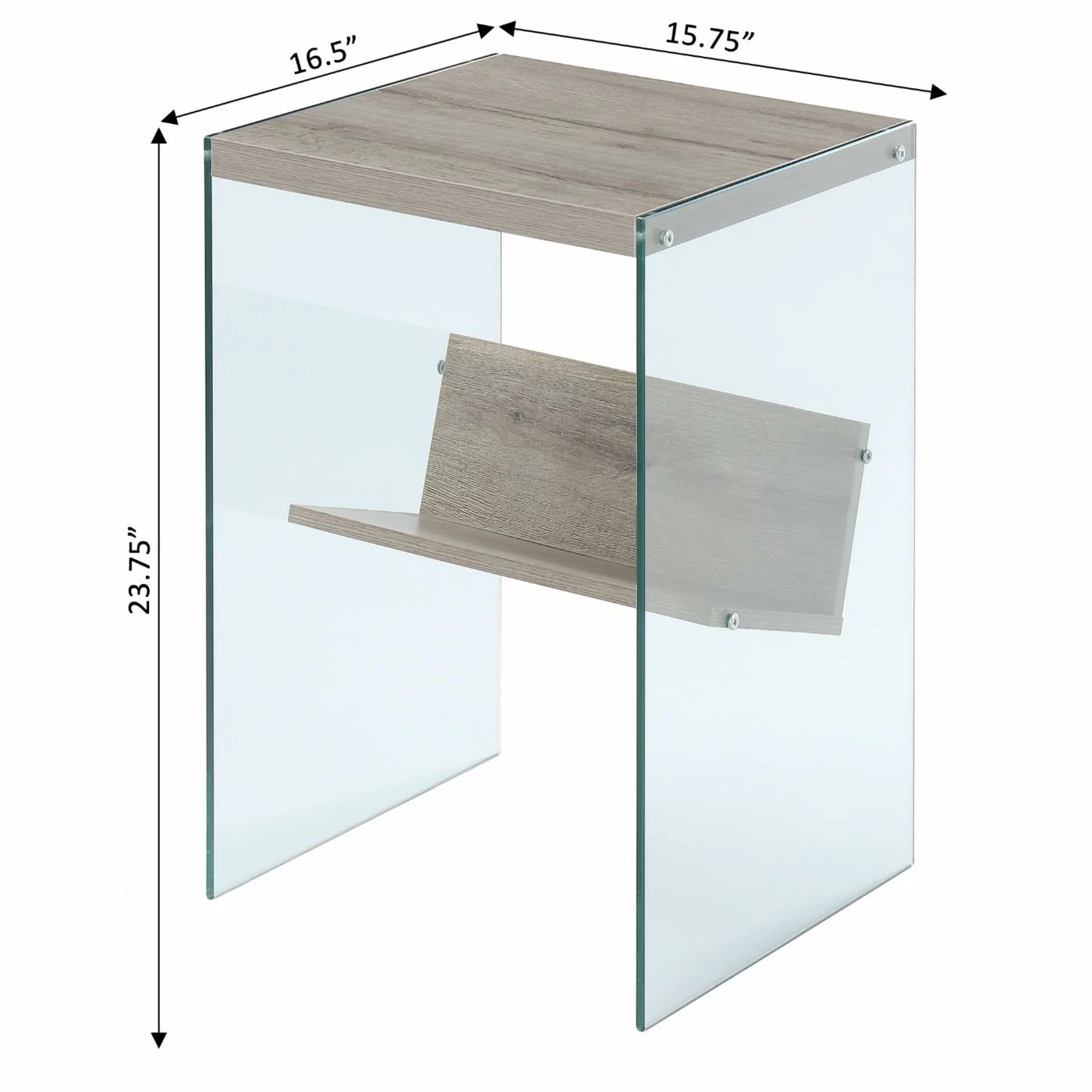 Cheap β Rectangle End Tables & Side Tables Convenience Concepts Soho Glass Sided End Table π - Image 10