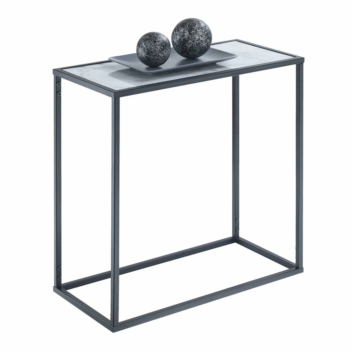 Brand new π Rectangle End Tables & Side Tables Convenience Concepts Gold Coast Faux Marble Top End Table π - Image 10