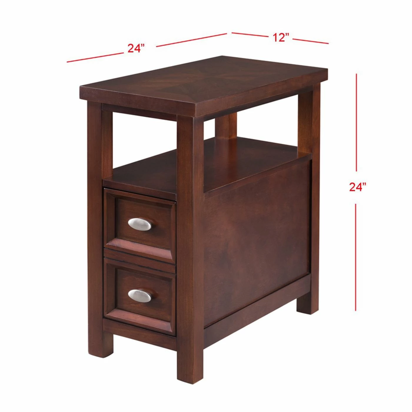 Best Pirce 👏 Rectangle End Tables & Side Tables Crown Mark Dempsey Rectangular Chair Side Table With Drawer 😉 - Image 7