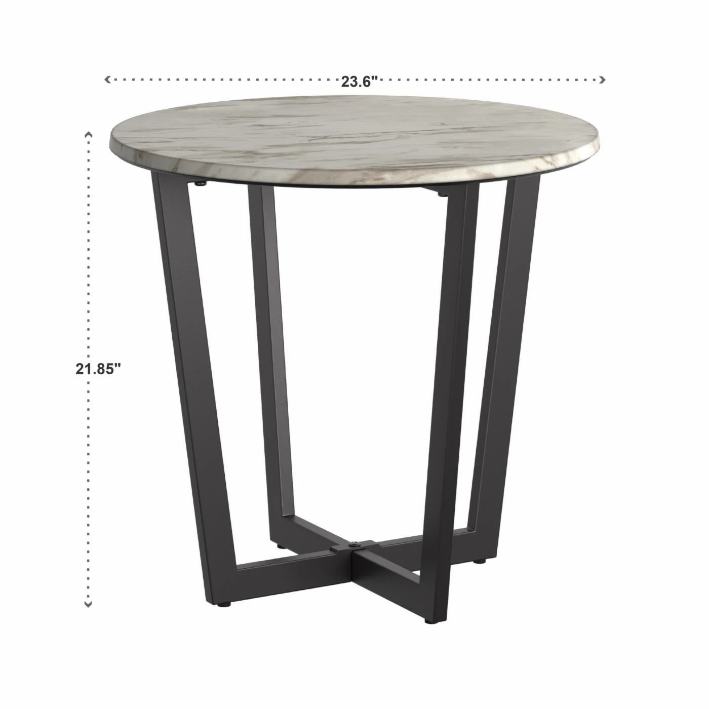 Best Sale π₯ Round End Tables & Side Tables Weston Home Galvin Round Faux Marble End Table π - Image 10