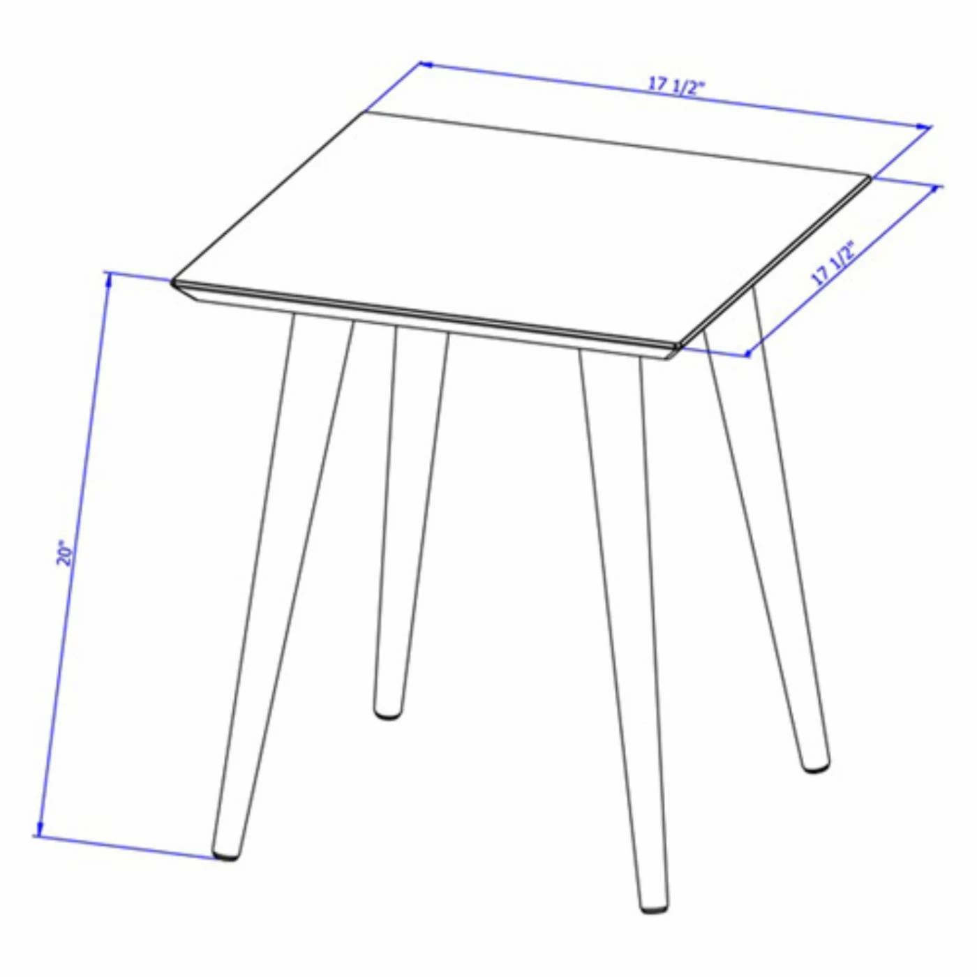 Outlet ❤️ Square End Tables & Side Tables Manhattan Comfort Utopia High Square End Table 🧨 - Image 10