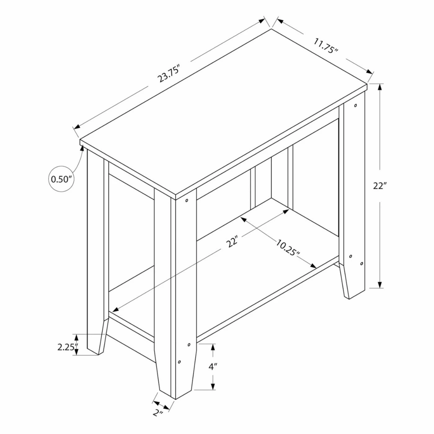 Best reviews of 𧨠Rectangle End Tables & Side Tables Monarch Specialties Wood Rectangular Side Table π - Image 9