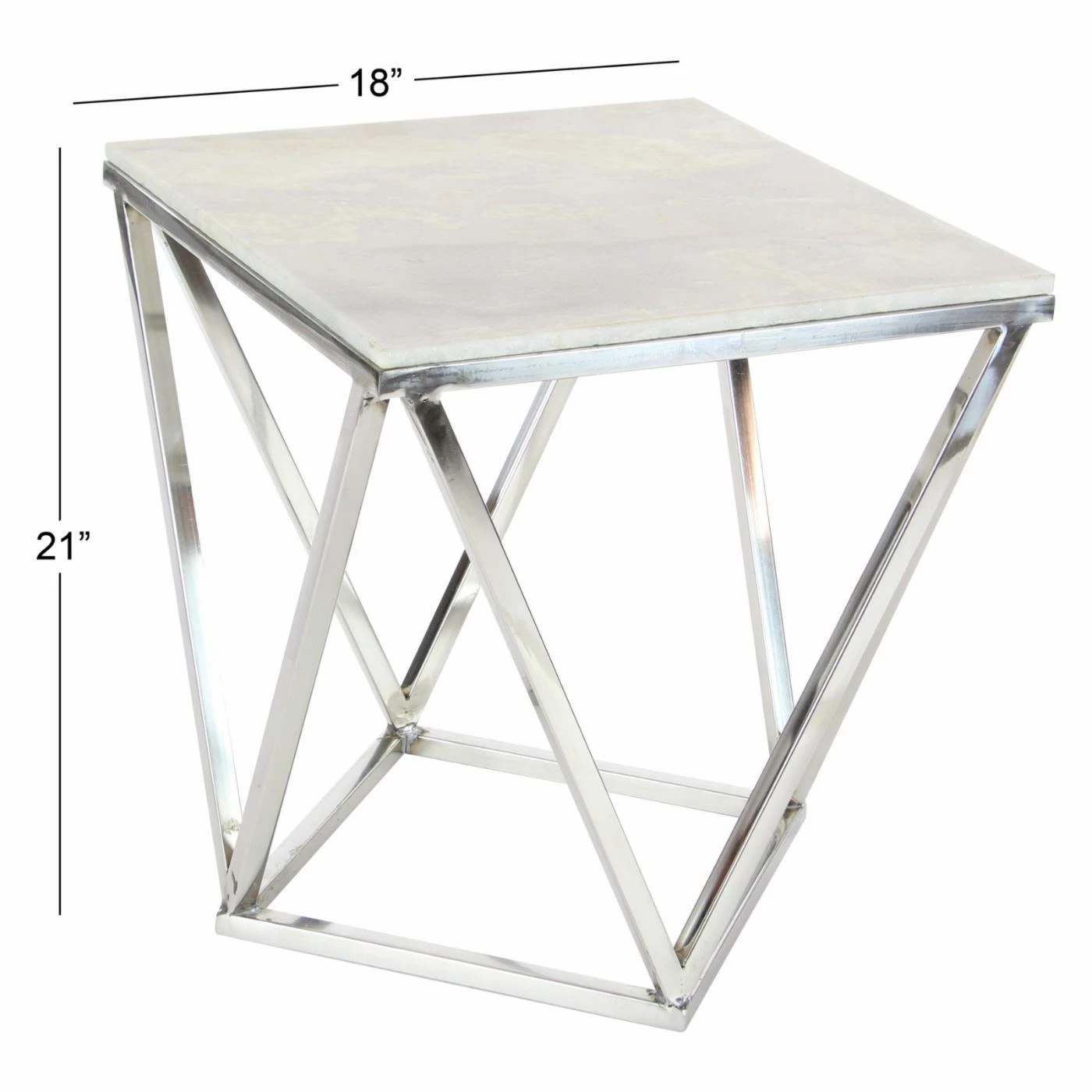 Top 10 ๐งจ Square End Tables & Side Tables DecMode Modern Marble Accent End Table โจ - Image 5