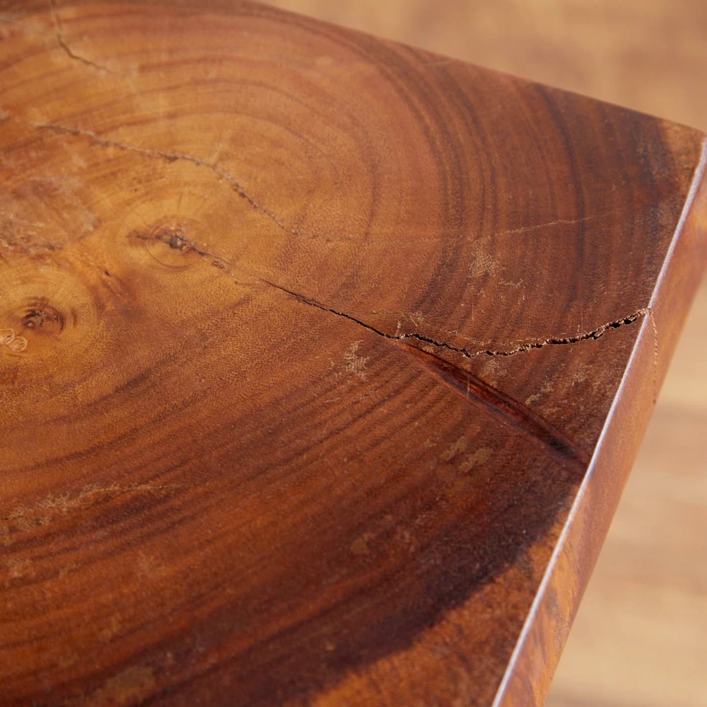 Budget ⌛ Square End Tables & Side Tables DecMode Natural Suar Wood Square Twisted Design Side Table 👍 - Image 10