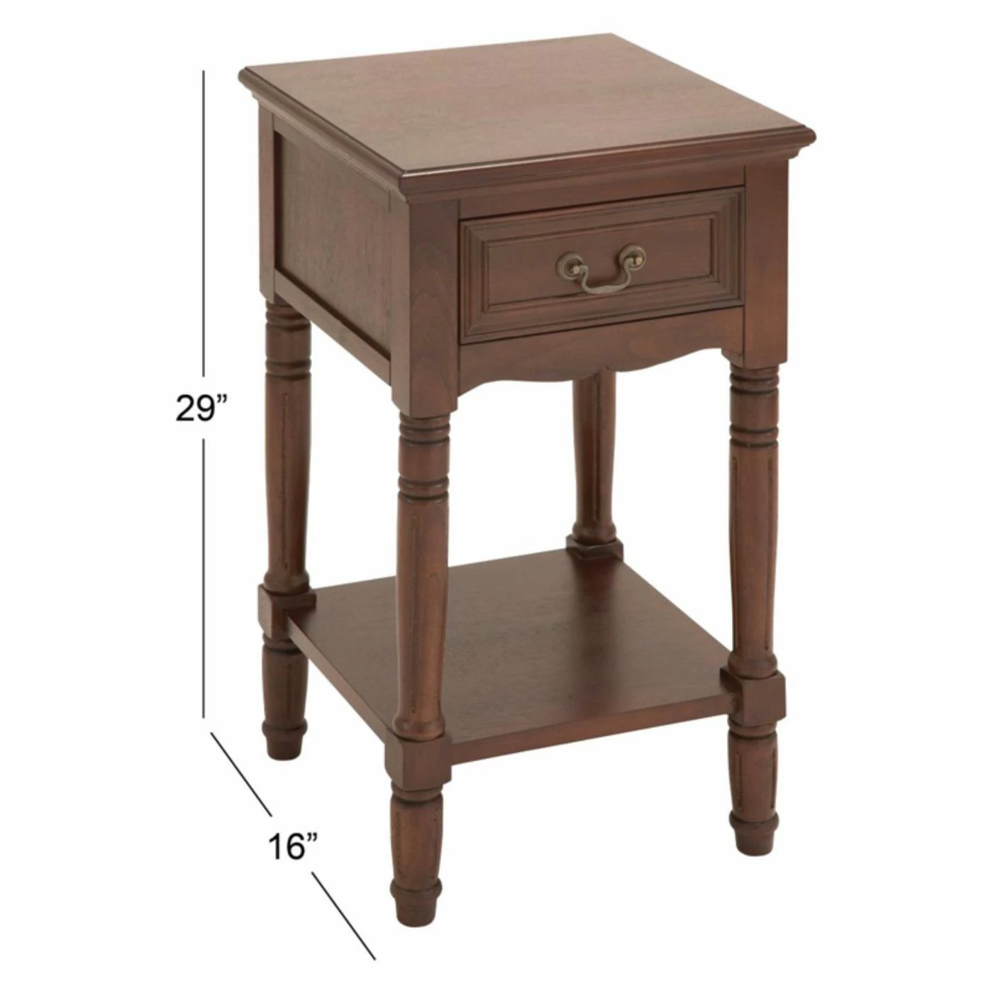 Discount βοΈ Square End Tables & Side Tables DecMode Wood Accent Table With Drawer π - Image 10