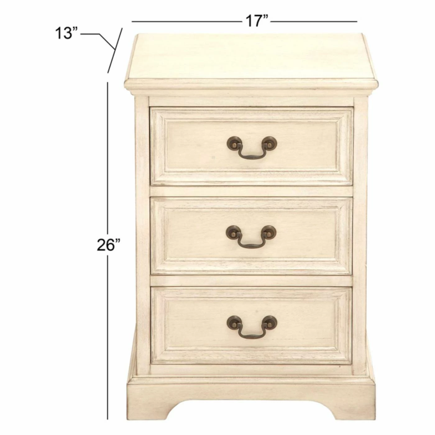 Brand new π Rectangle End Tables & Side Tables DecMode Wood 3 Drawer Accent Table 𧨠- Image 4