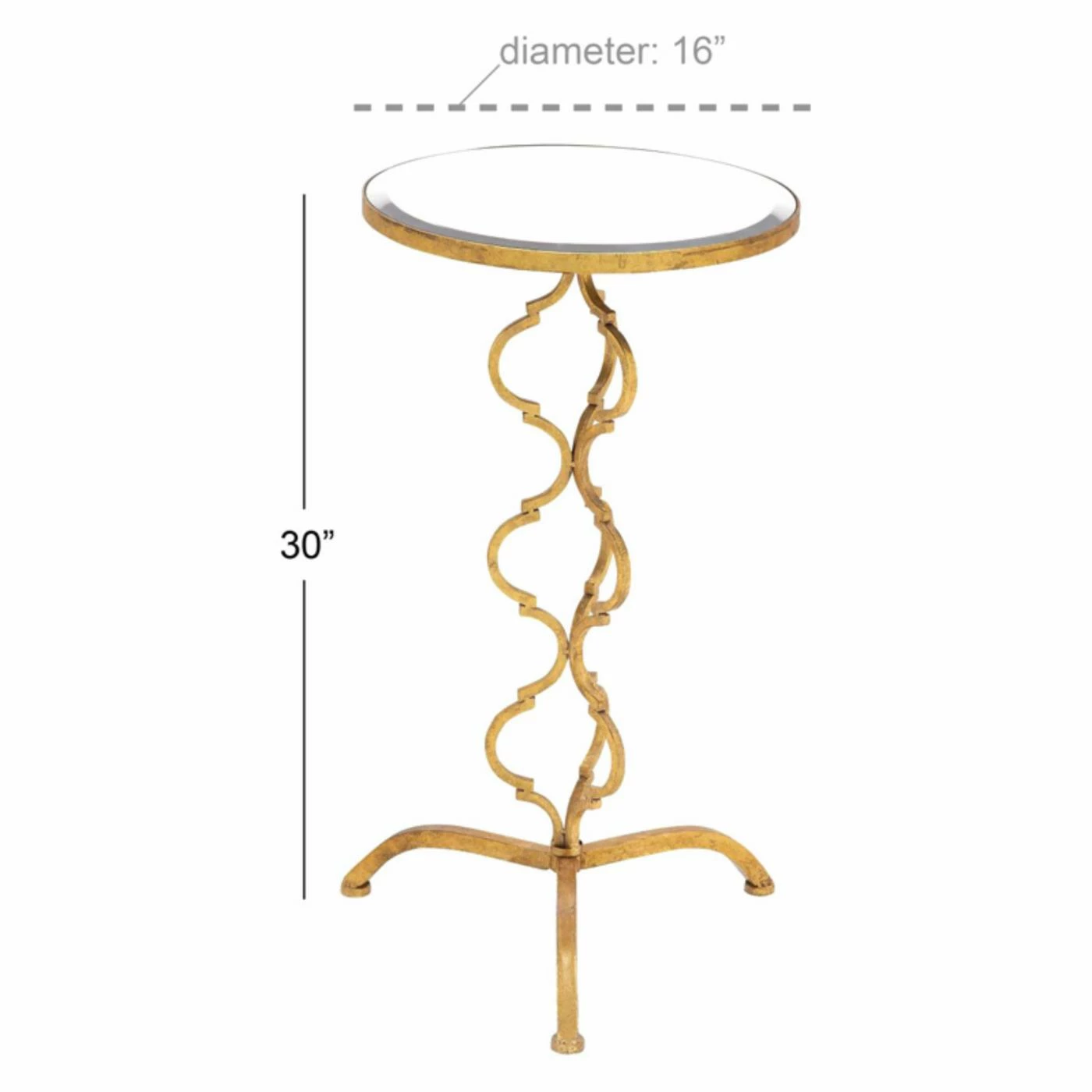 Brand new π€© Round End Tables & Side Tables DecMode Byzantine Mirror Top End Table π - Image 2