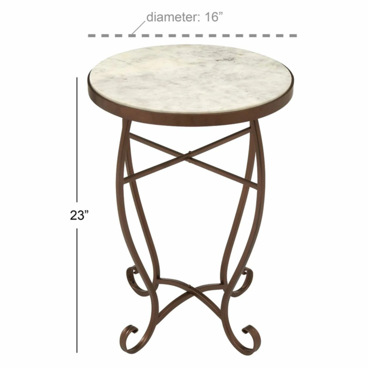 Wholesale ⌛ Round End Tables & Side Tables DecMode Round Marble Accent Table ✔️ - Image 3