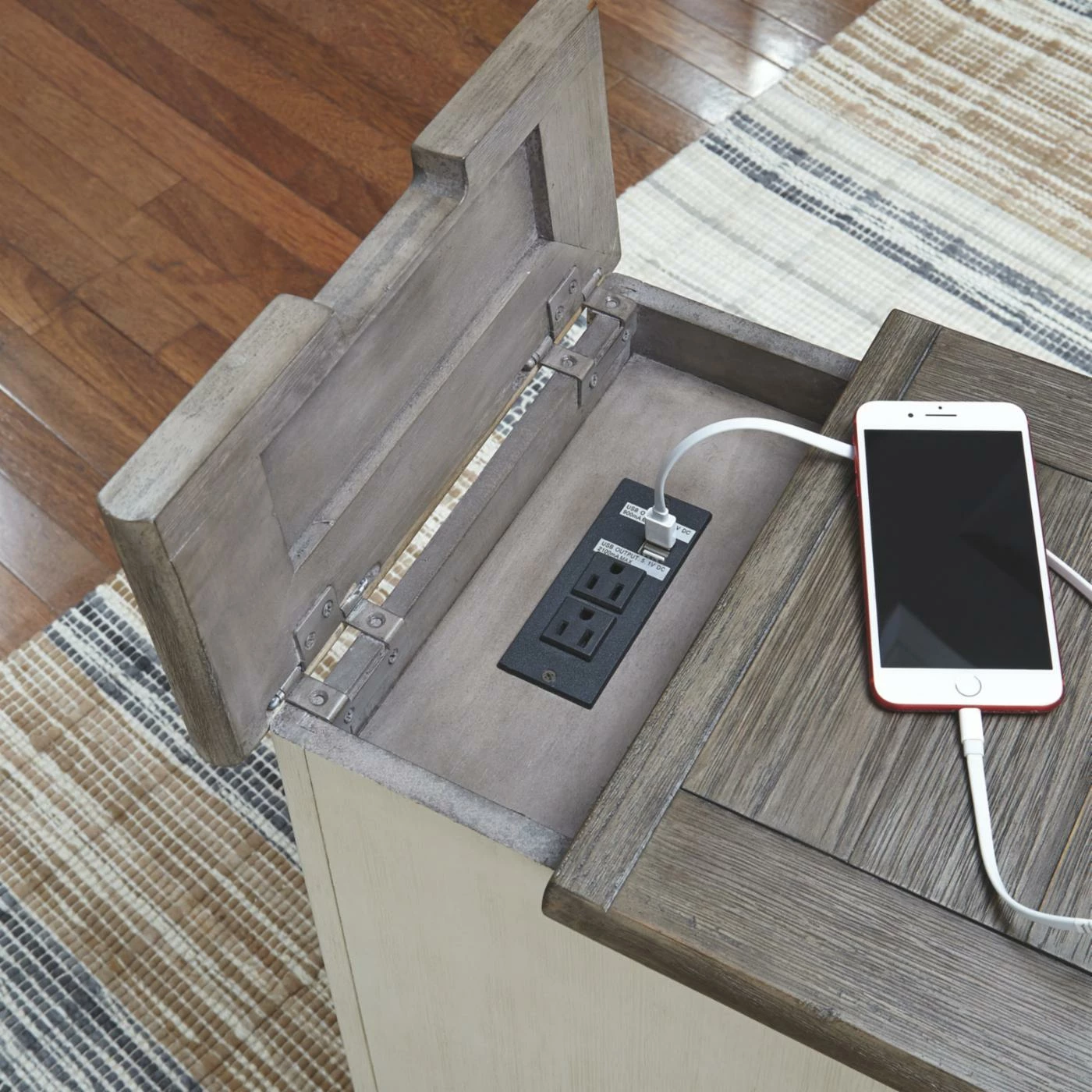 Best deal 🔔 Rectangle End Tables & Side Tables Signature Design By Ashley Bolanburg Chair Side End Table With Pull Out Tray ⭐ - Image 3