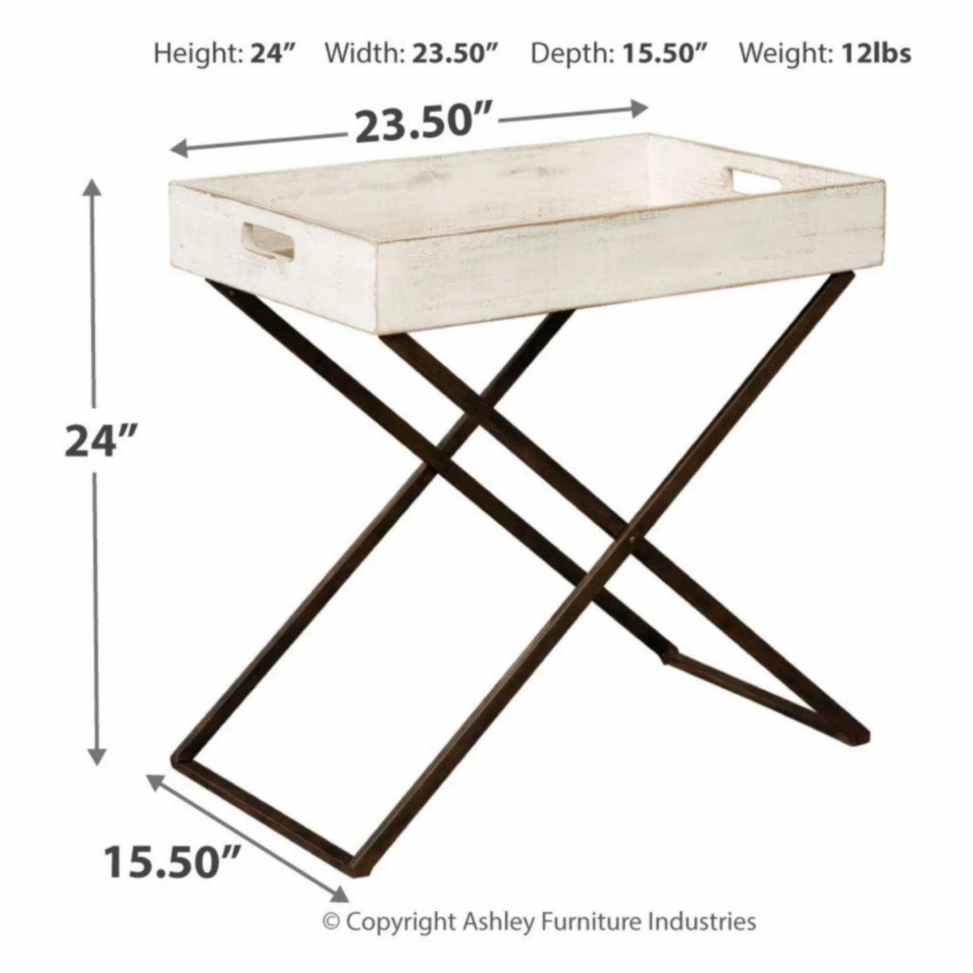 Budget ⭐ Rectangle End Tables & Side Tables Signature Design By Ashley Janfield Accent Table ✔️ - Image 3