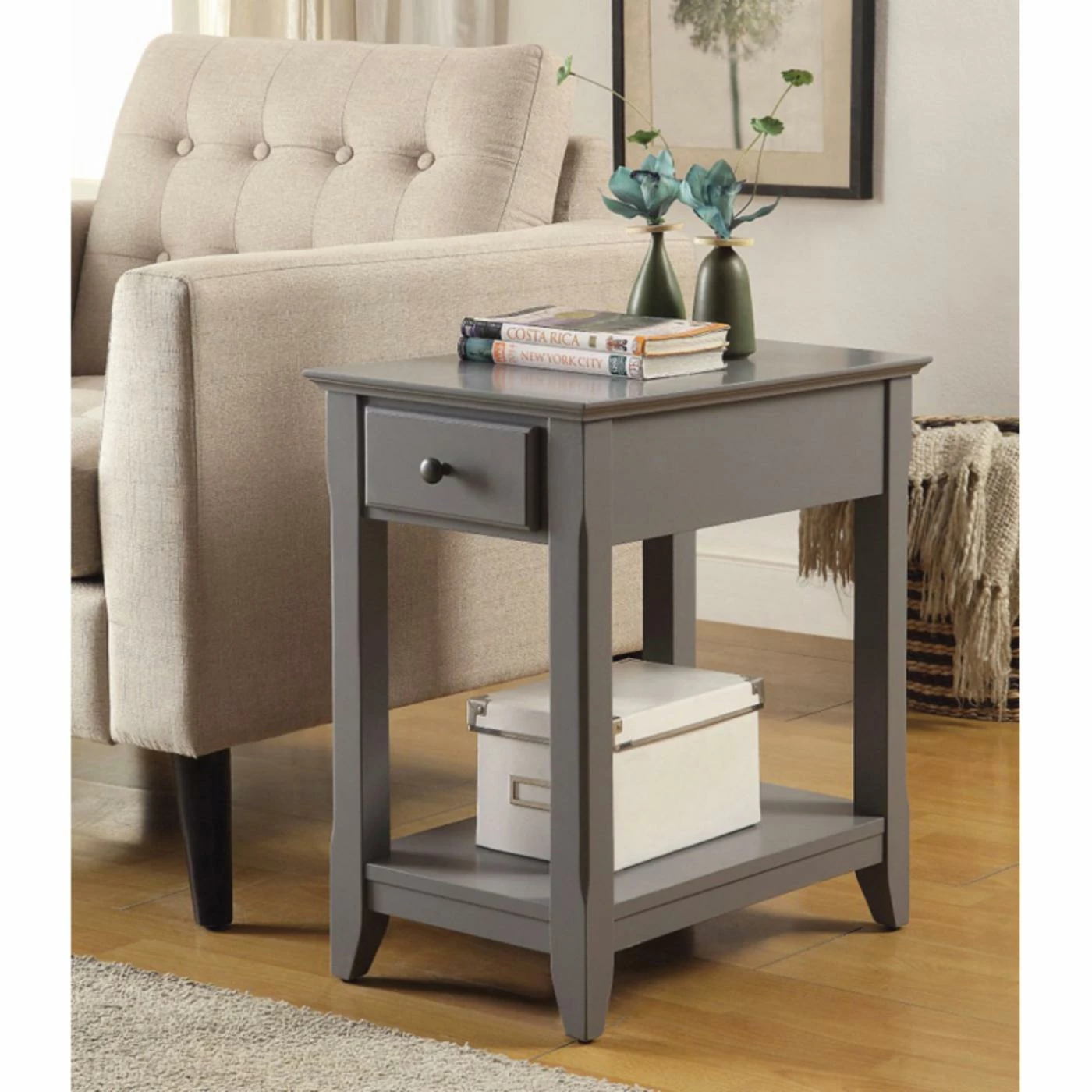 Best Sale π€© Rectangle End Tables & Side Tables Benzara Smart Looking Side Table π - Image 3