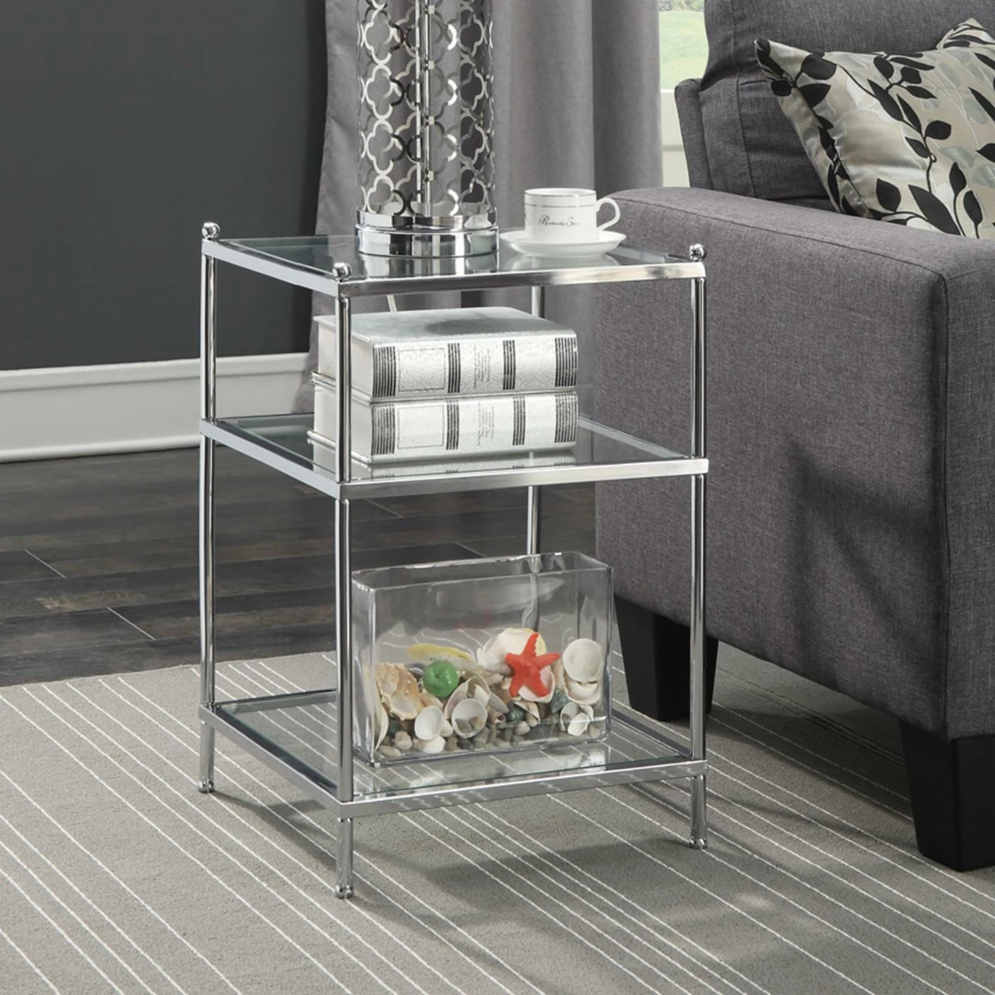 Coupon ๐ Square End Tables & Side Tables Convenience Concepts Royal Crest End Table ๐ - Image 3