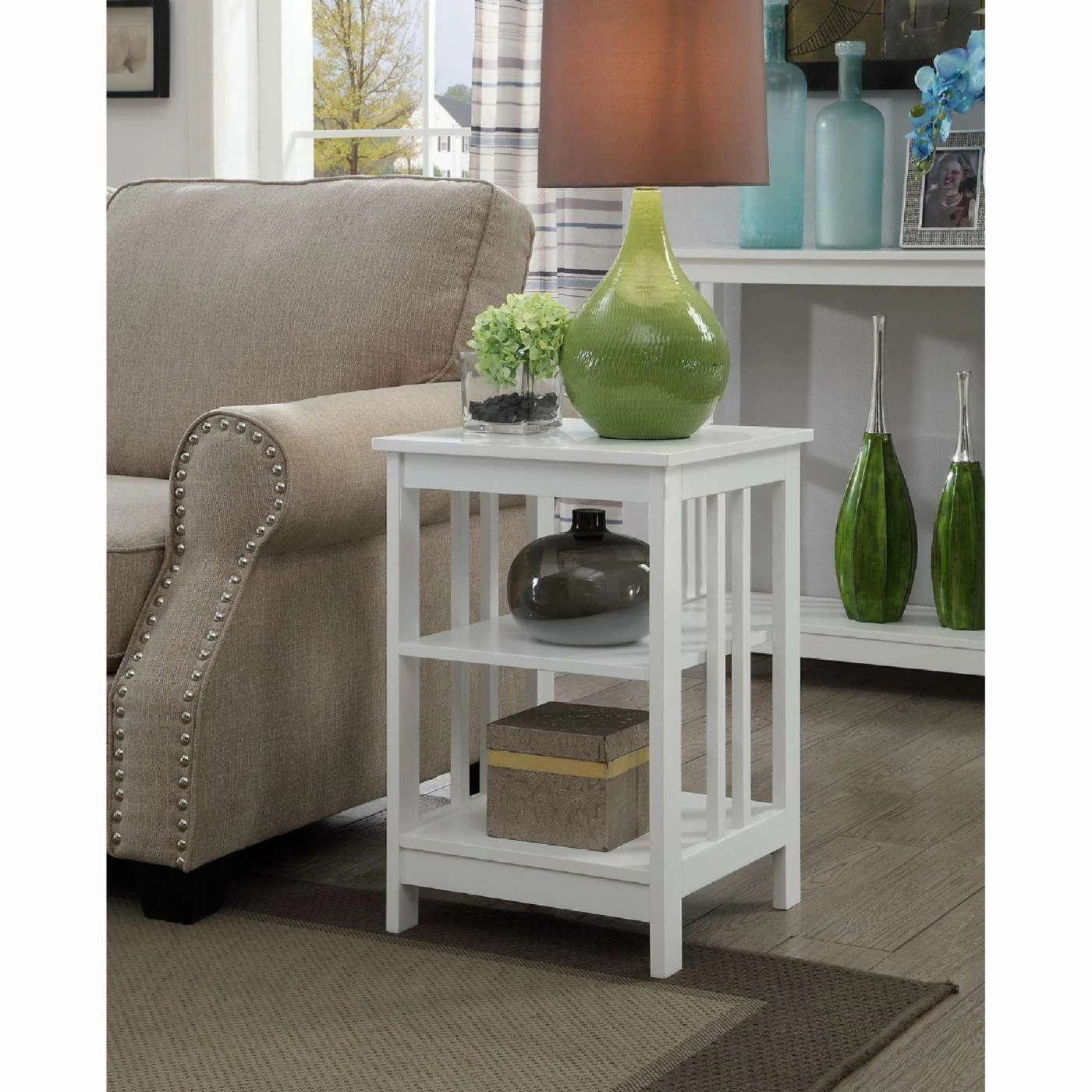 Best deal 🎉 Square End Tables & Side Tables Convenience Concepts Mission End Table 😉 - Image 3